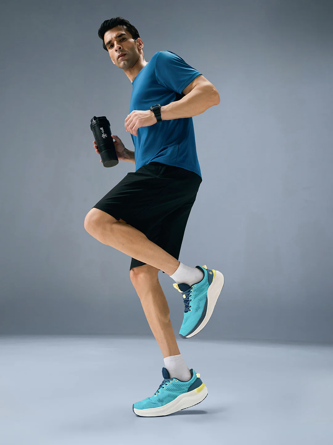 cult Men's Kairo Running Shoes - Sky Blue/Navy - Image 2