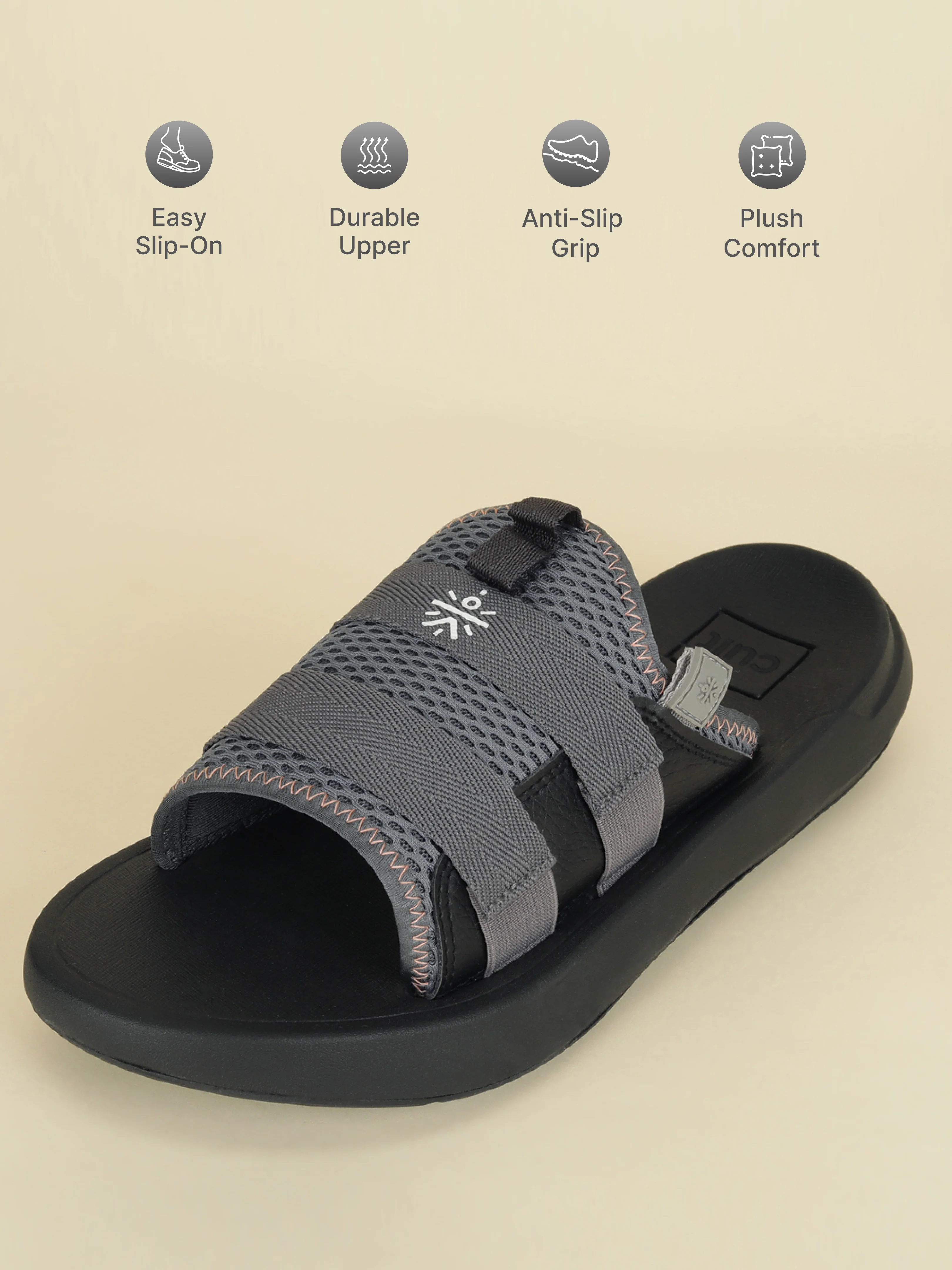 Cult Men's Koios Sliders - Black - Image 4