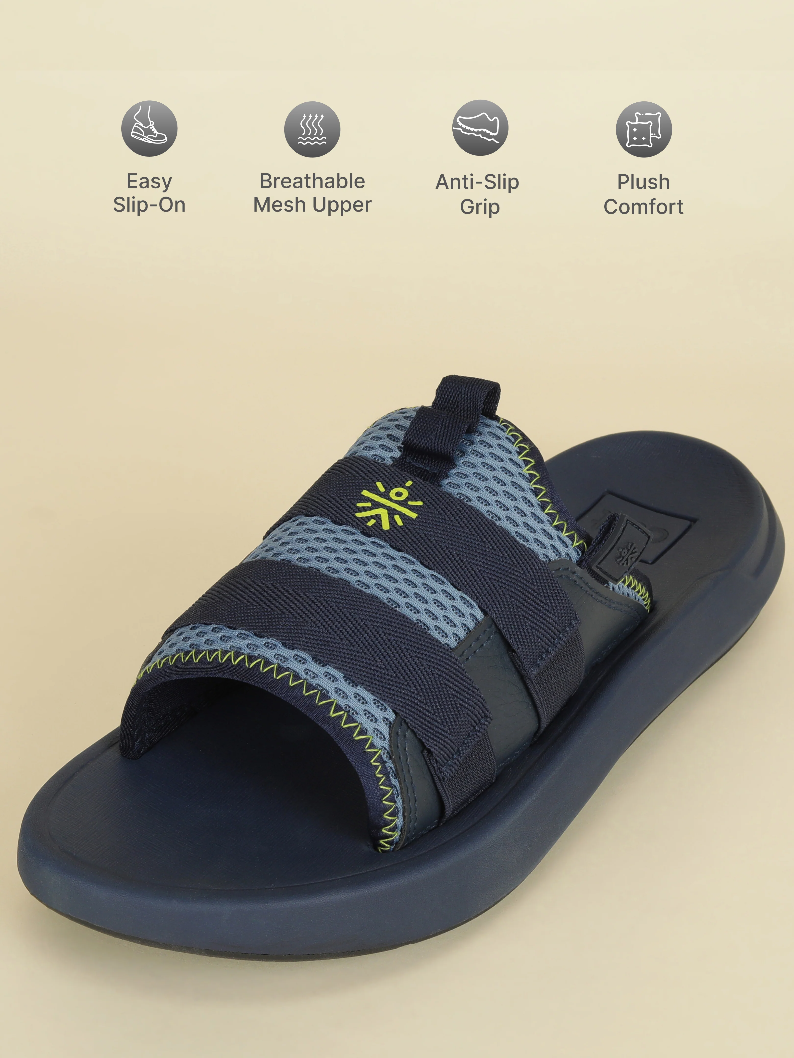 Cult Men's Koios Sliders - Navy - Image 4