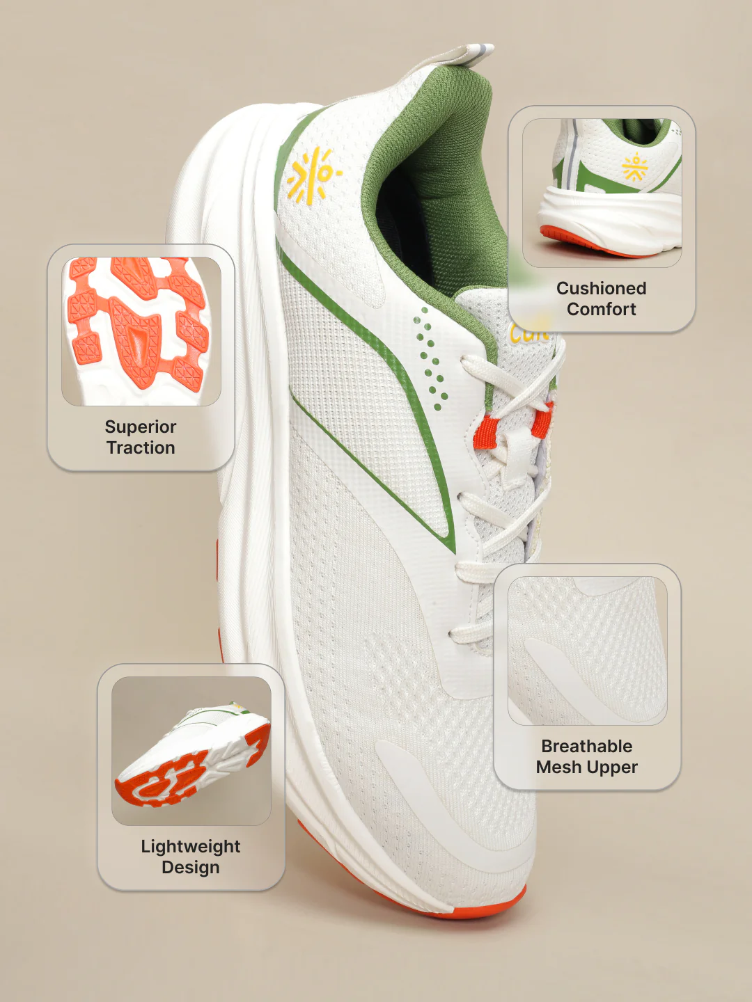 cult Men's Leap Casual Shoes - Off White - Image 7