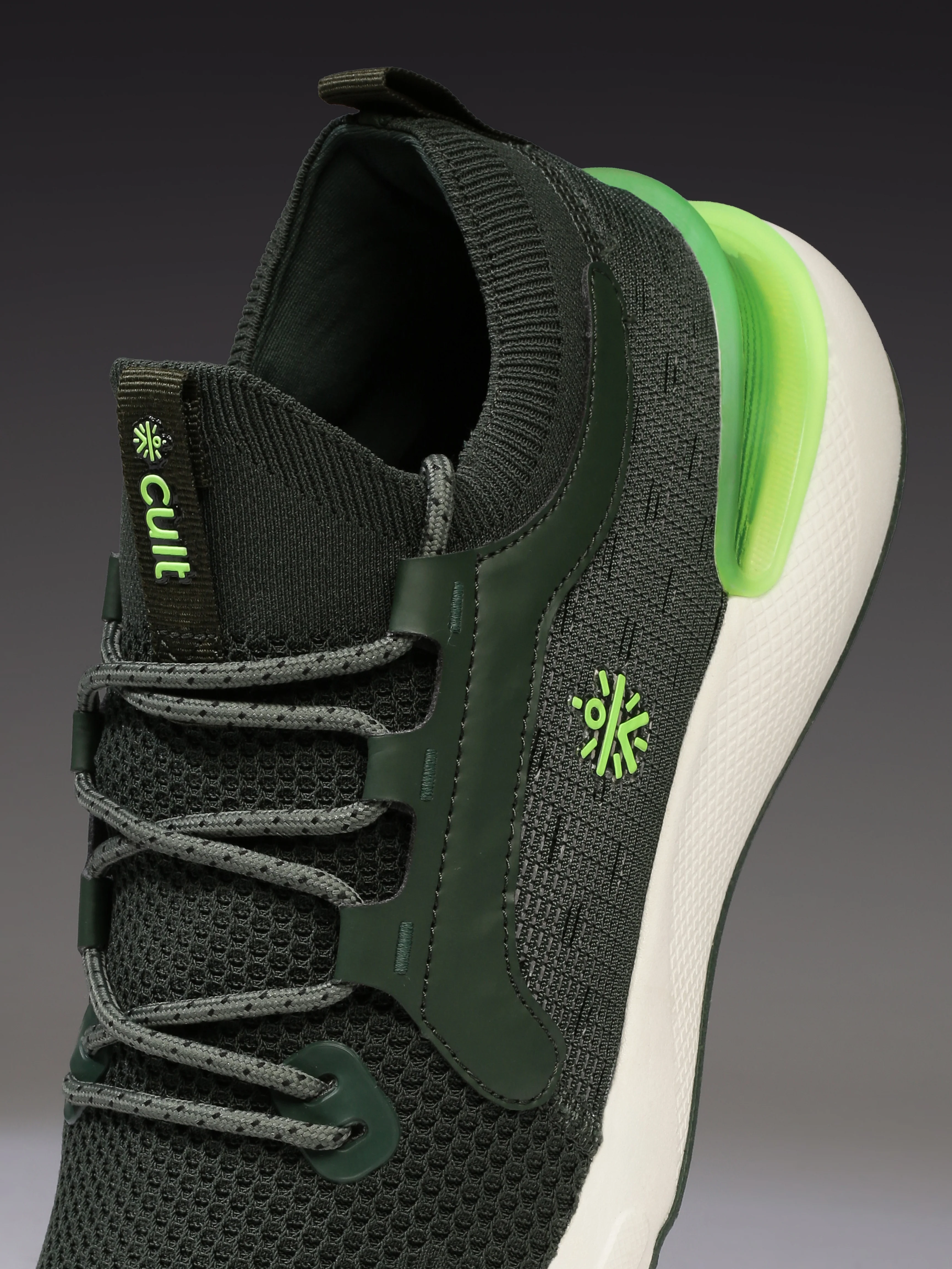 cult Men's Motive Running Shoes - Bottle Green/Neon Green - Image 11