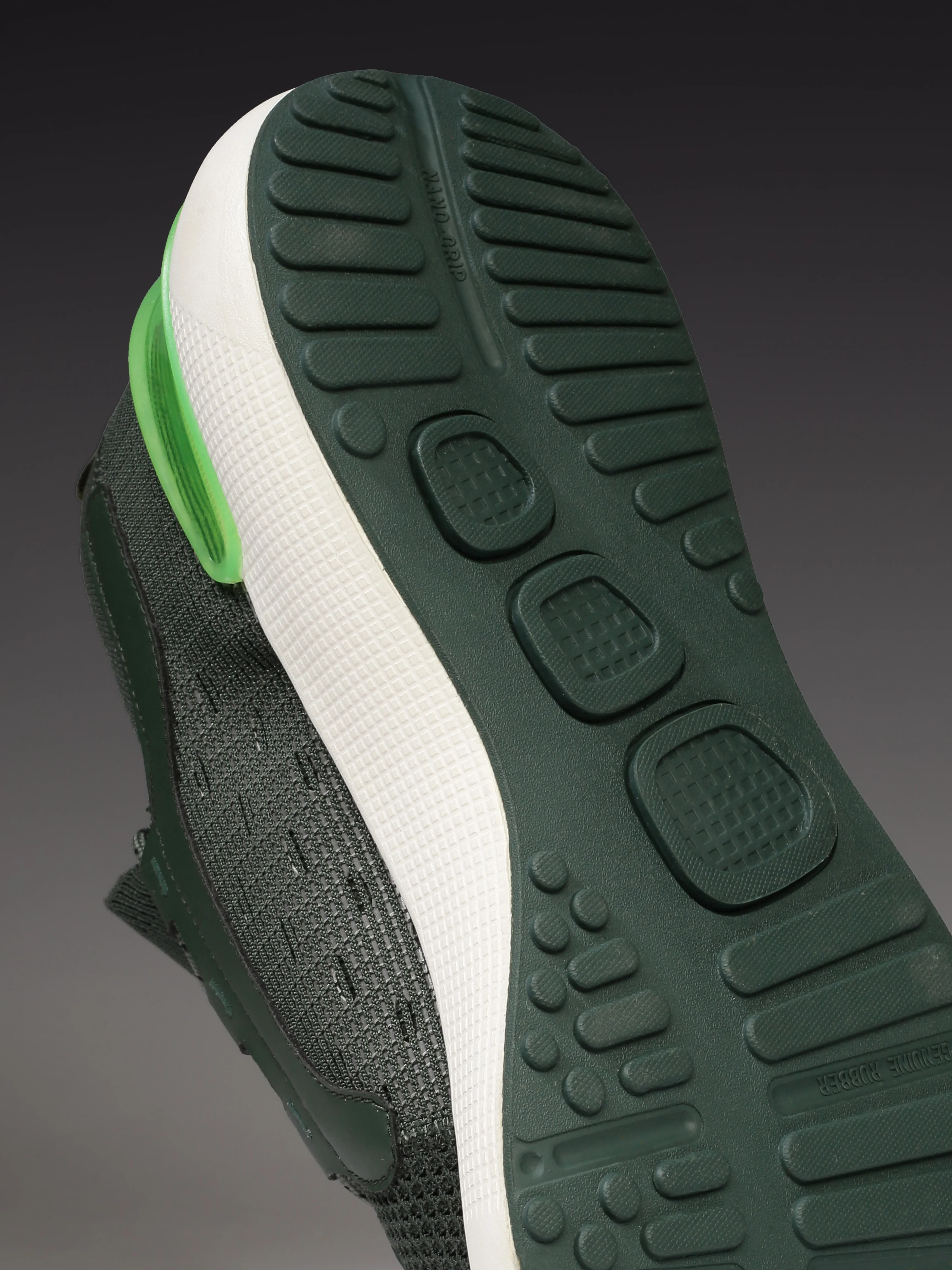 cult Men's Motive Running Shoes - Bottle Green/Neon Green - Image 12
