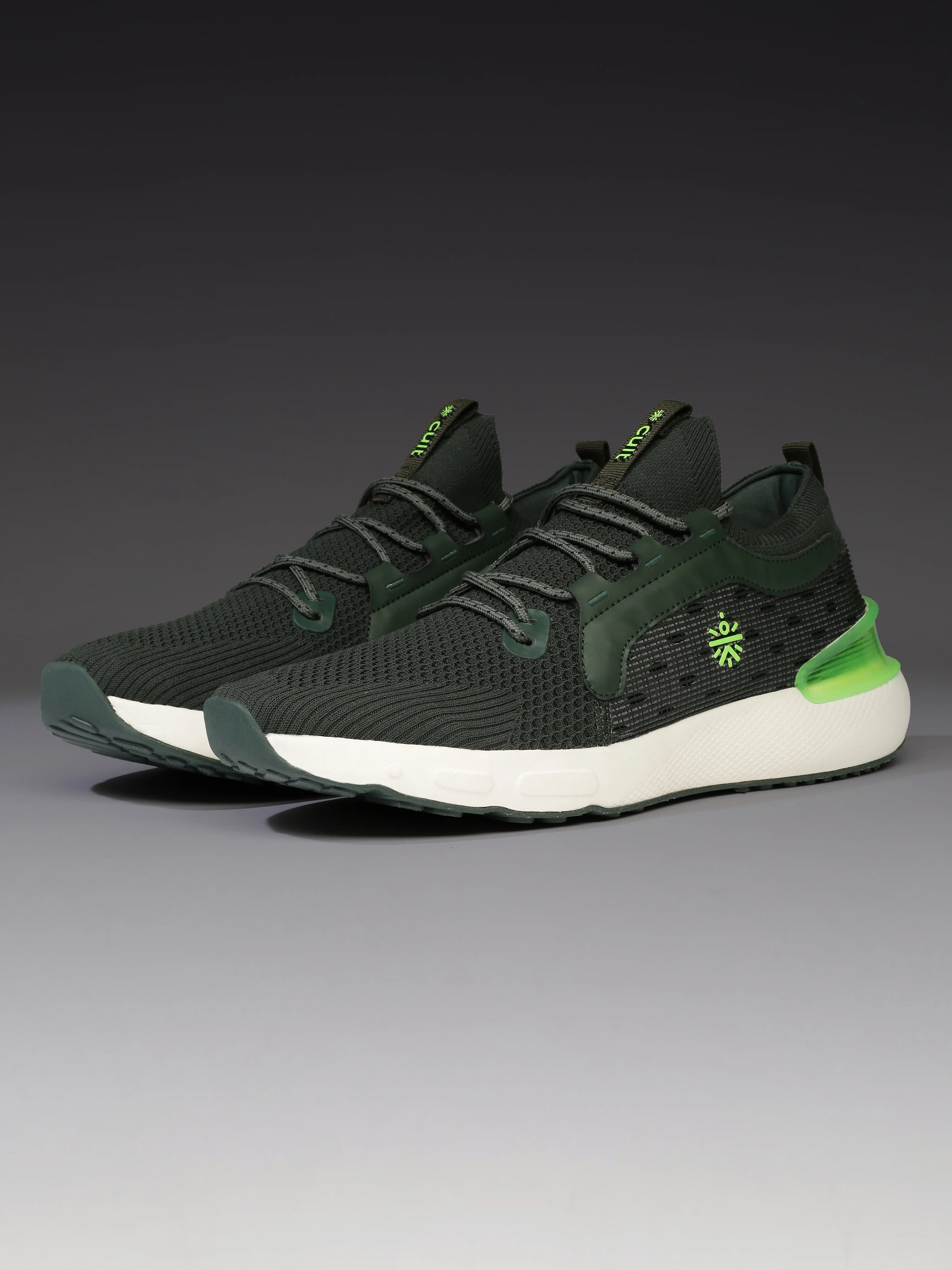 cult Men's Motive Running Shoes - Bottle Green/Neon Green - Image 13