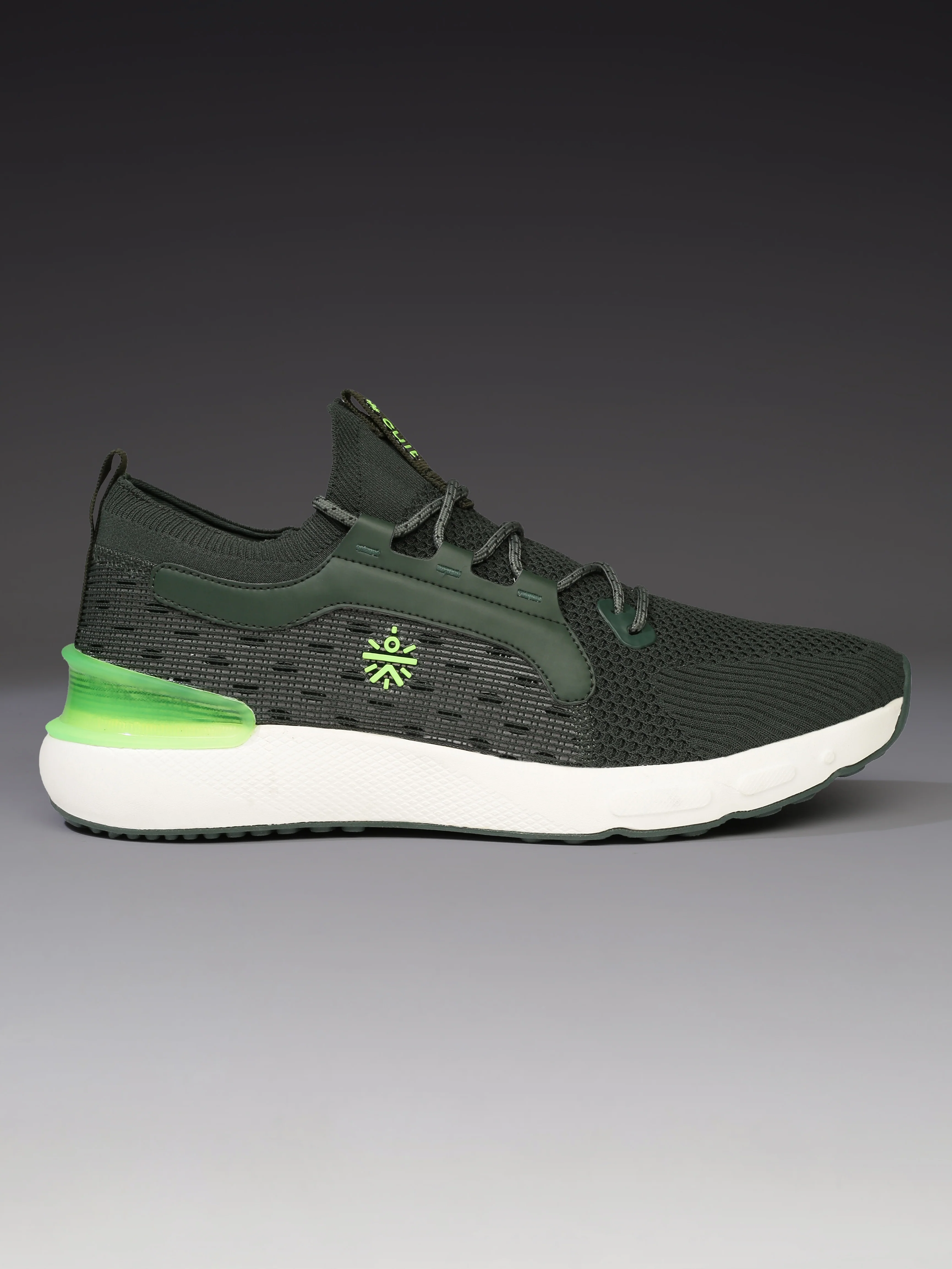 cult Men's Motive Running Shoes - Bottle Green/Neon Green - Image 3