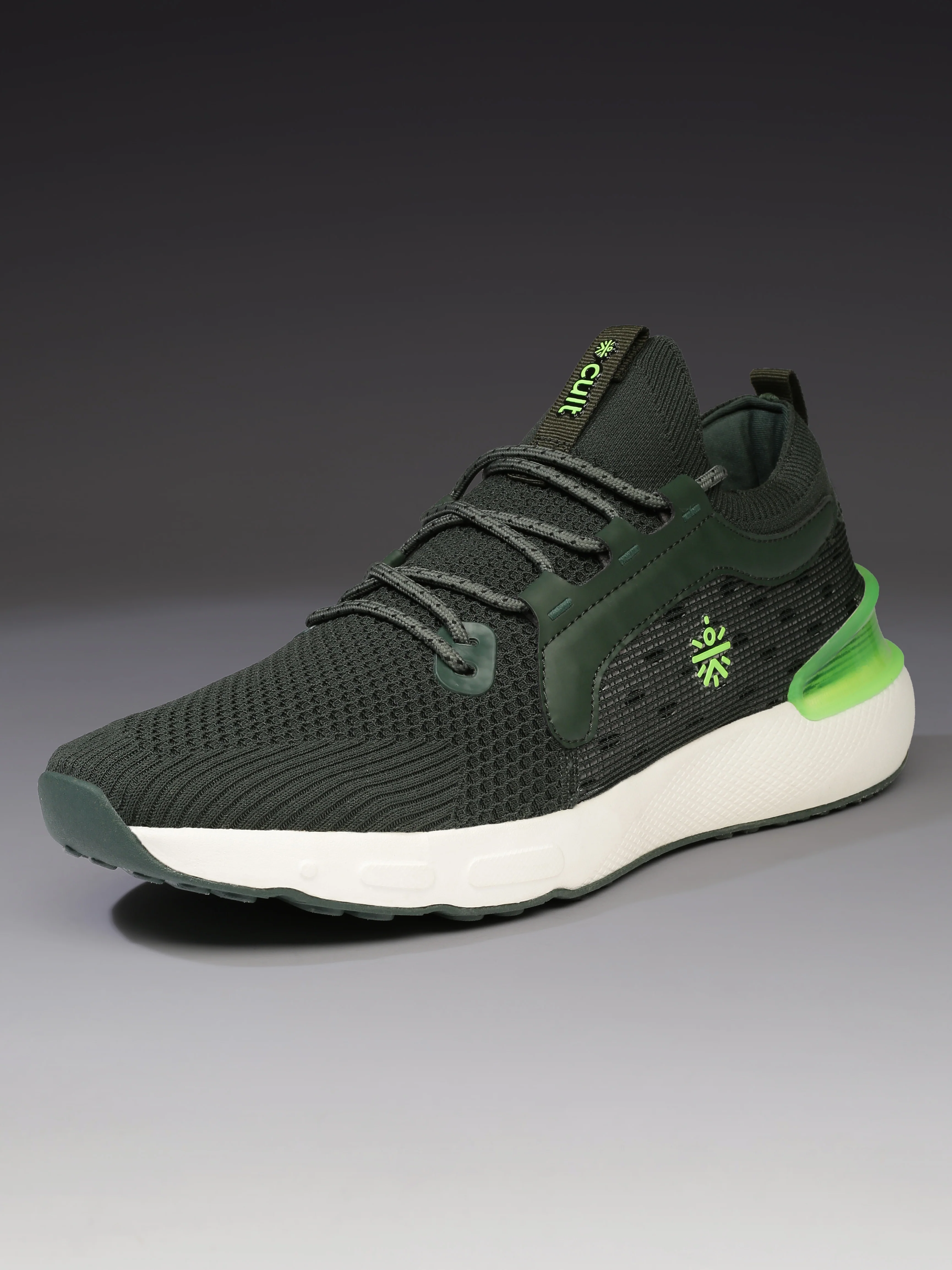 cult Men's Motive Running Shoes - Bottle Green/Neon Green - Image 4