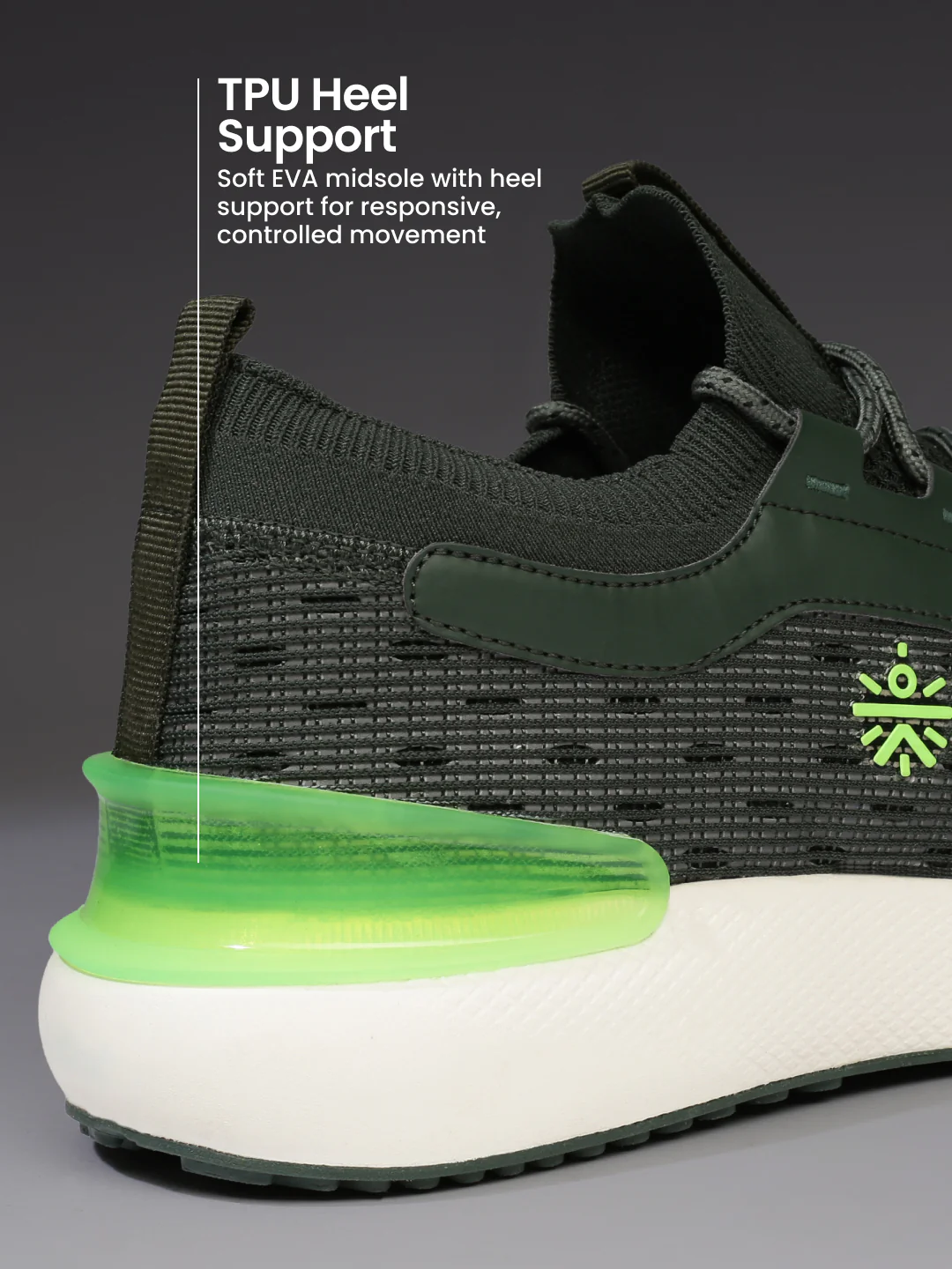 cult Men's Motive Running Shoes - Bottle Green/Neon Green - Image 5