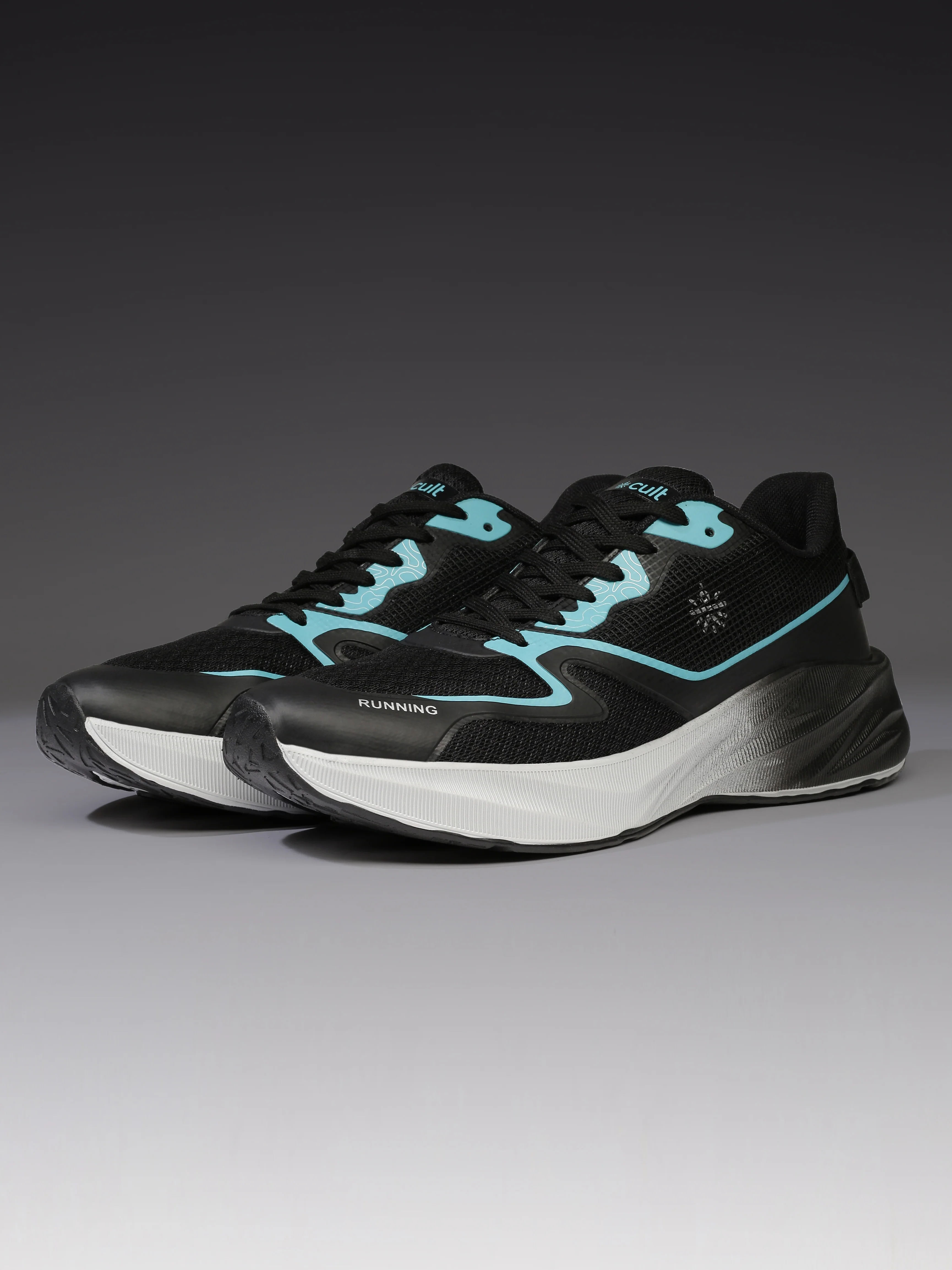 cult Men's Nitro Running Shoes - Black/Sea Green - Image 11