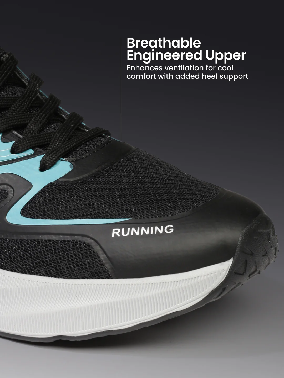 cult Men's Nitro Running Shoes - Black/Sea Green - Image 6