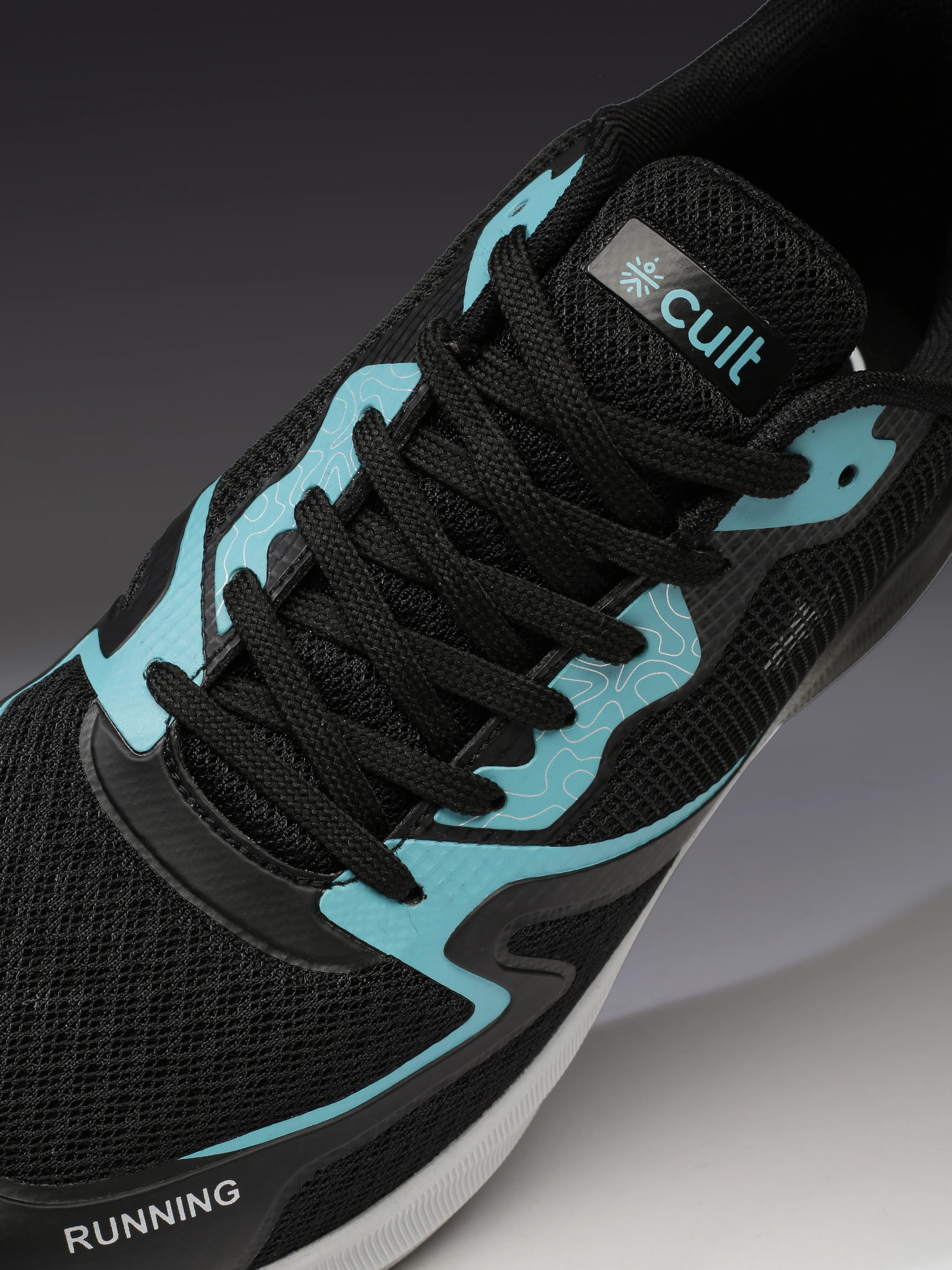 cult Men's Nitro Running Shoes - Black/Sea Green - Image 8