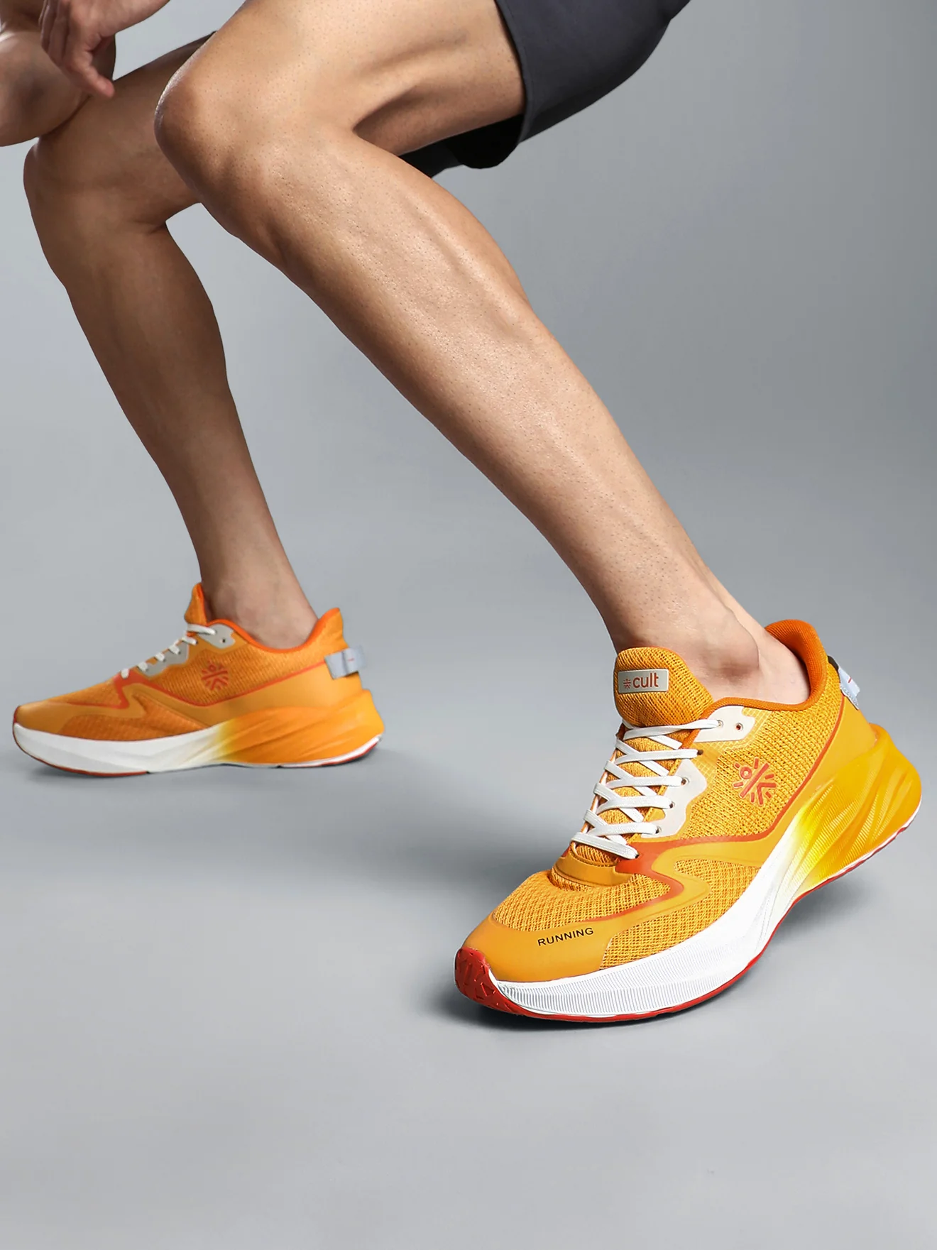 cult Men's Nitro Running Shoes - Orange/White - Image 6