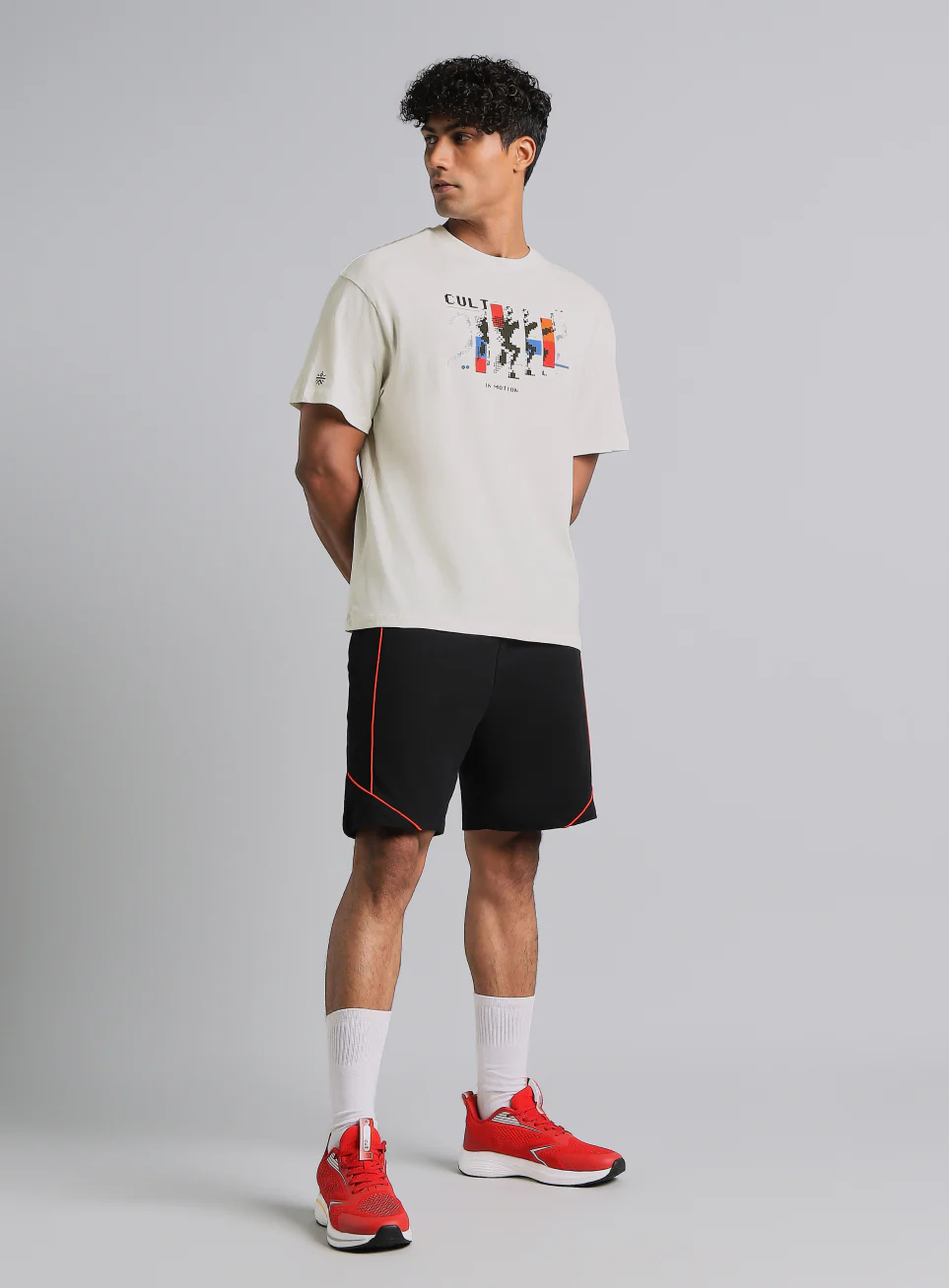 Cult Men's Off White in Motion Graphic Relaxed Fit T-shirt - Image 3