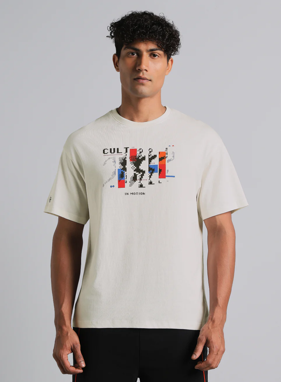 Cult Men's Off White in Motion Graphic Relaxed Fit T-shirt - Image 4
