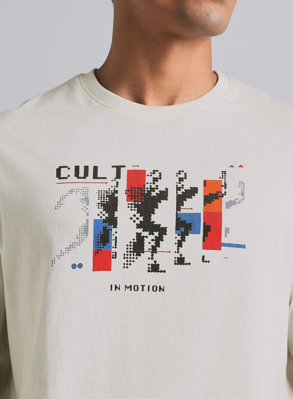 Cult Men's Off White in Motion Graphic Relaxed Fit T-shirt - Image 7