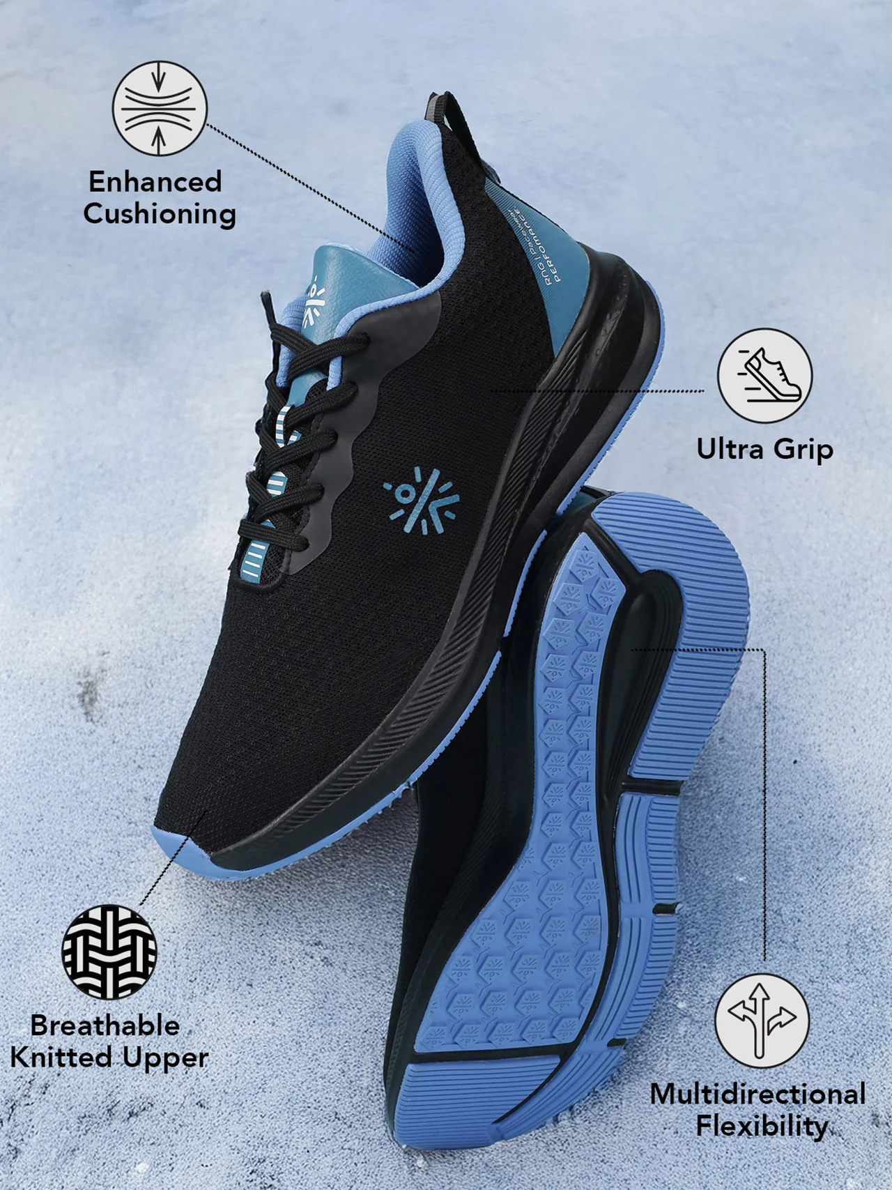 cult Men's ProPulse Casual Shoes - Black/Blue - Image 3