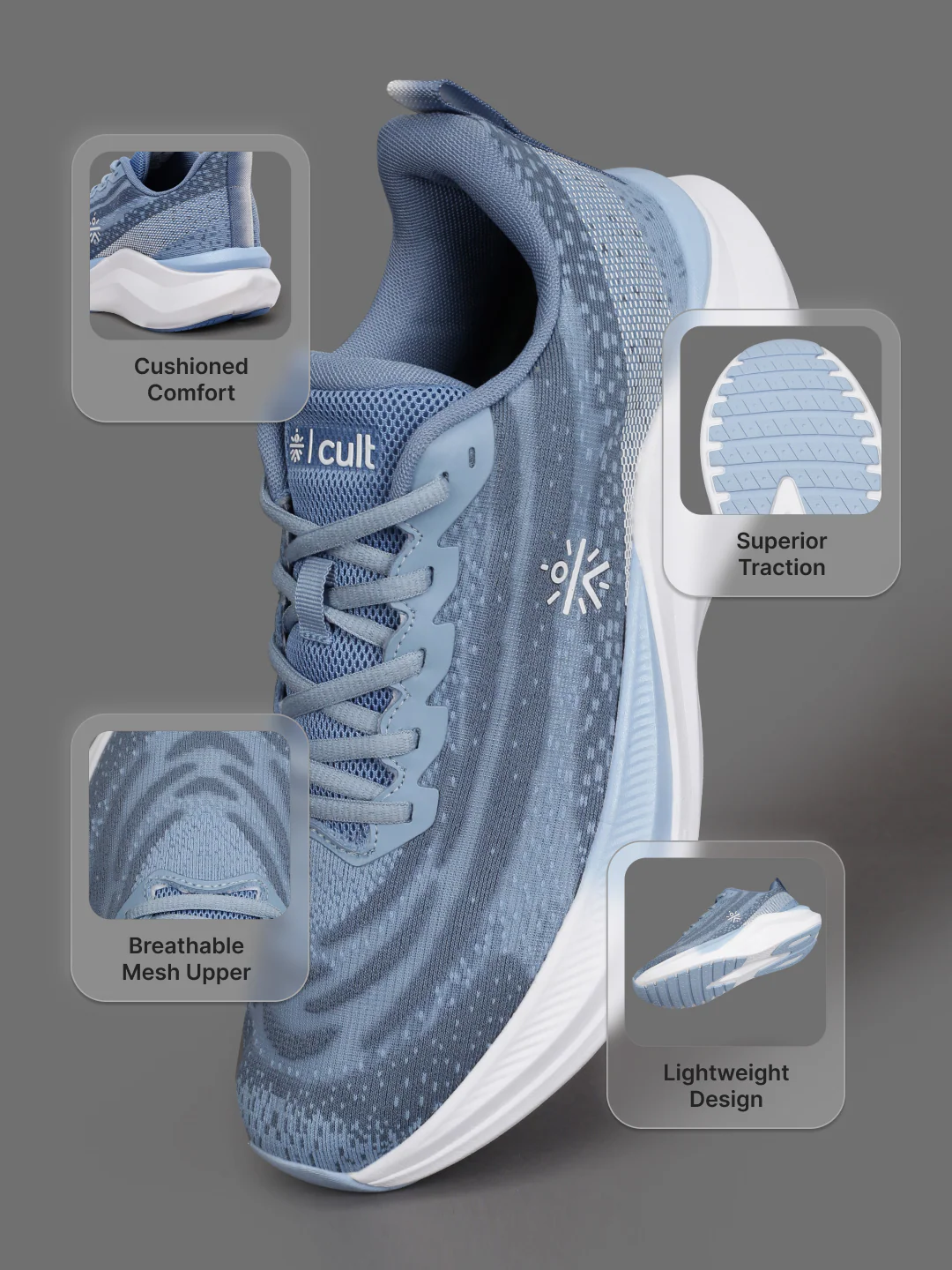 cult Men's Quasar Running Shoes - Blue - Image 5