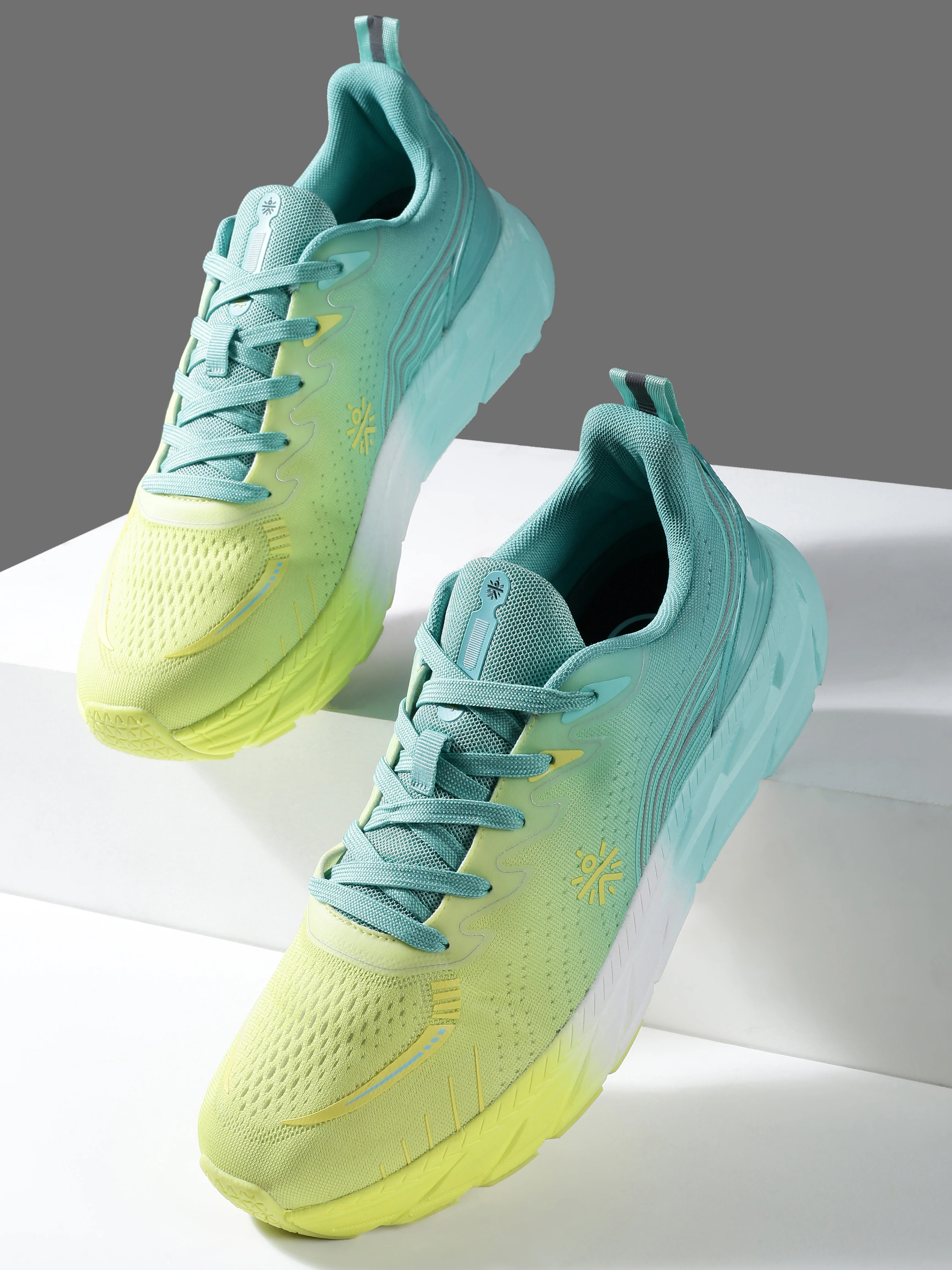 cult Men's Raptor Casual Shoes - Lemon Yellow/Mint Green - Image 2
