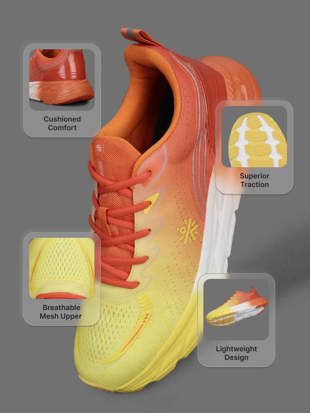 cult Men's Raptor Casual Shoes - Lemon Yellow/Orange - Image 5