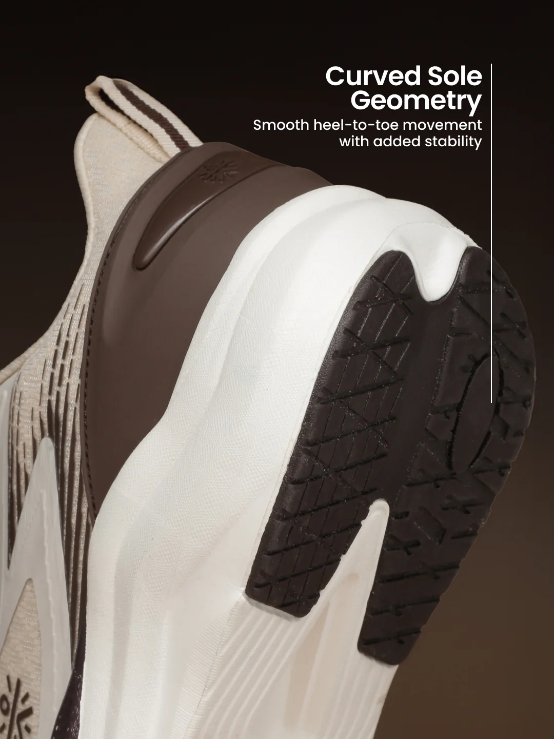 cult Men's Revix Running Shoes - Cream/Brown - Image 6