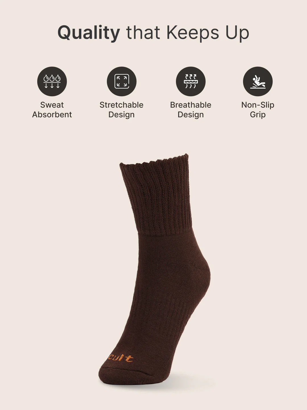 CULT Men's Crew Length Cotton Socks  Ultra Soft, Breathable & Anti-Microbial  Casual & Sports Socks with Moisture-Absorbent Fabric - Image 2