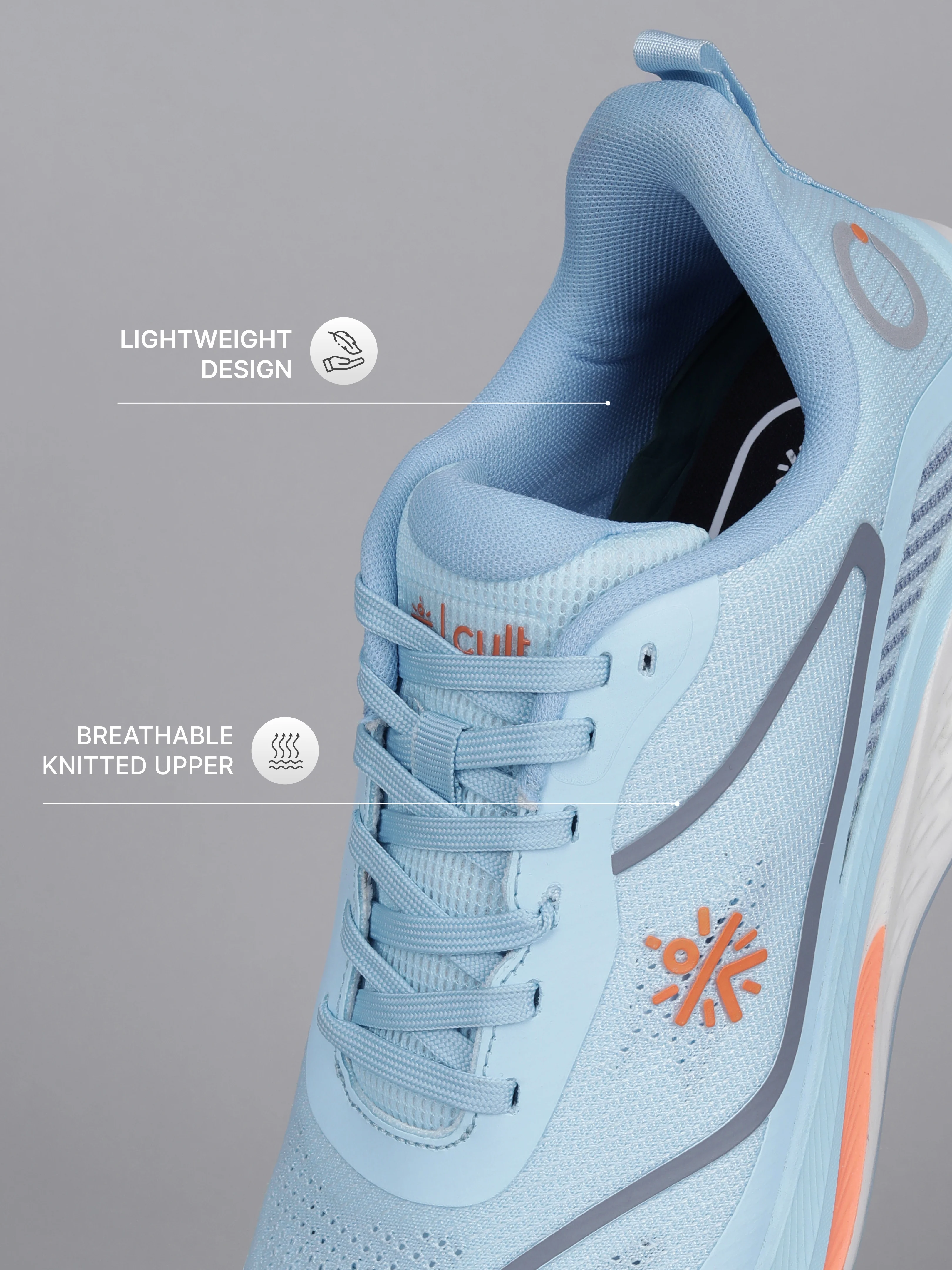 Cult Men's Stratus Running Shoes - Ice Blue - Image 4