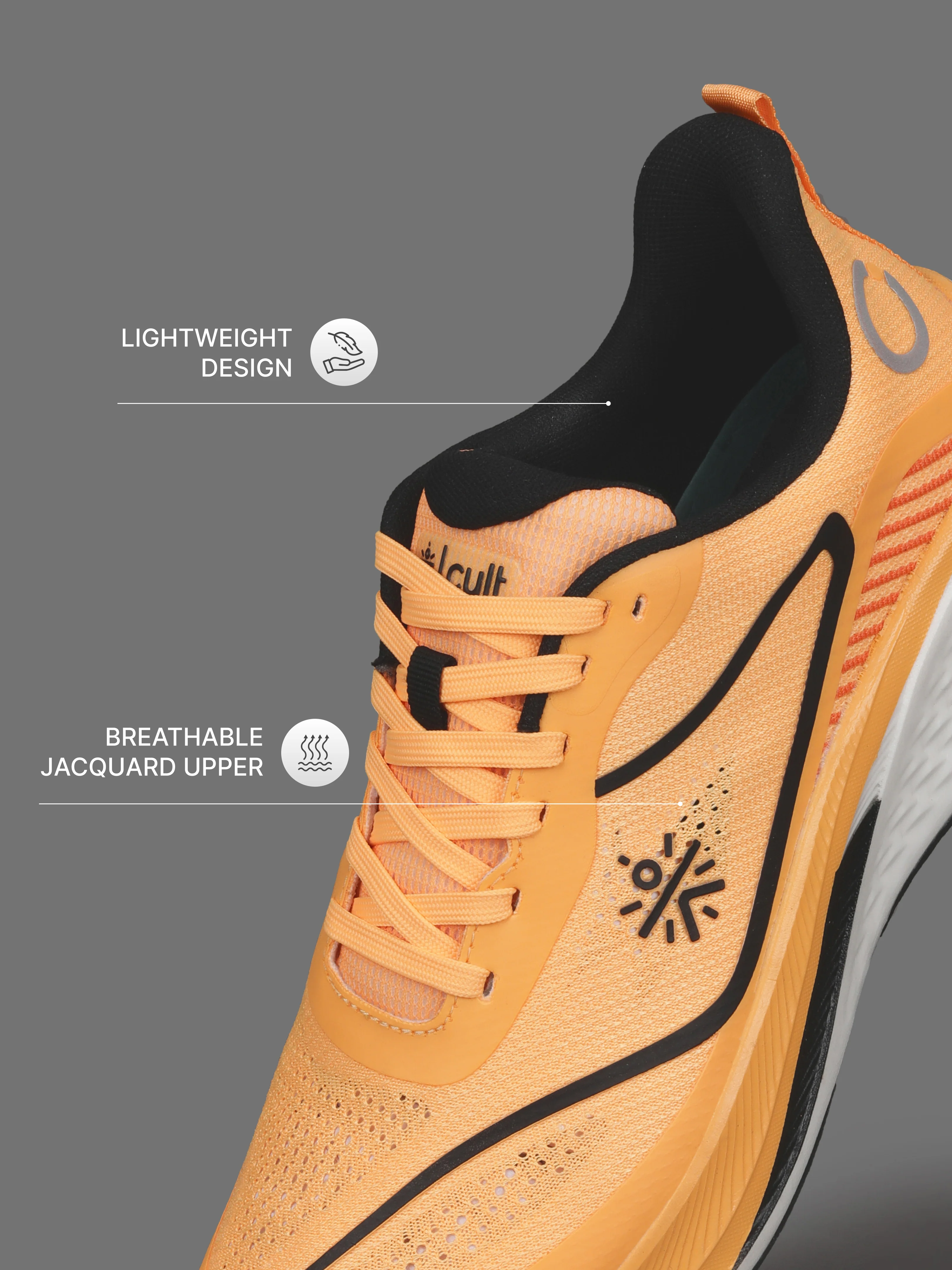 cult Men's Stratus Running Shoes - Orange - Image 4