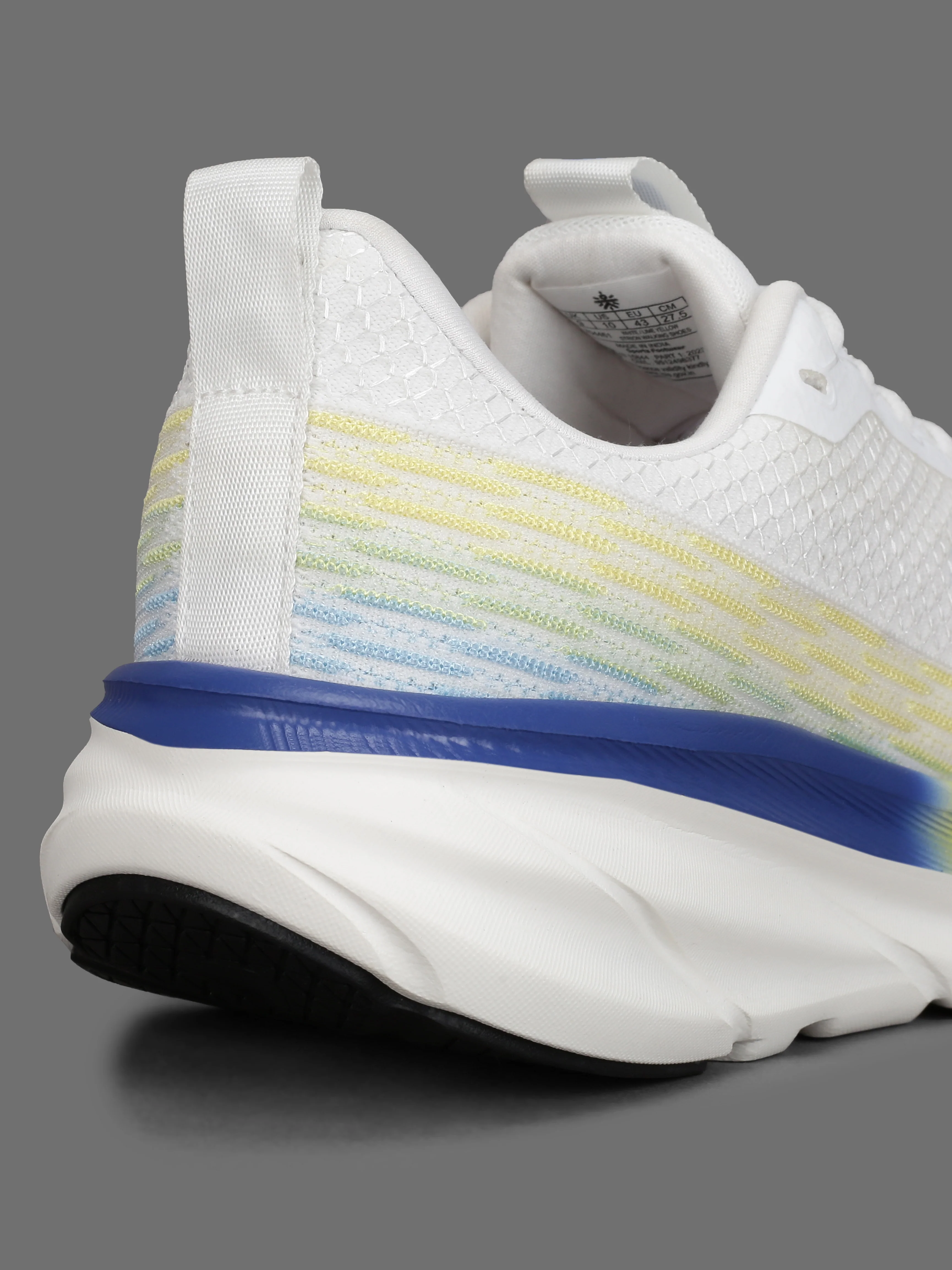 cult Men's Strion Running Shoes - White/Lime Yellow - Image 11