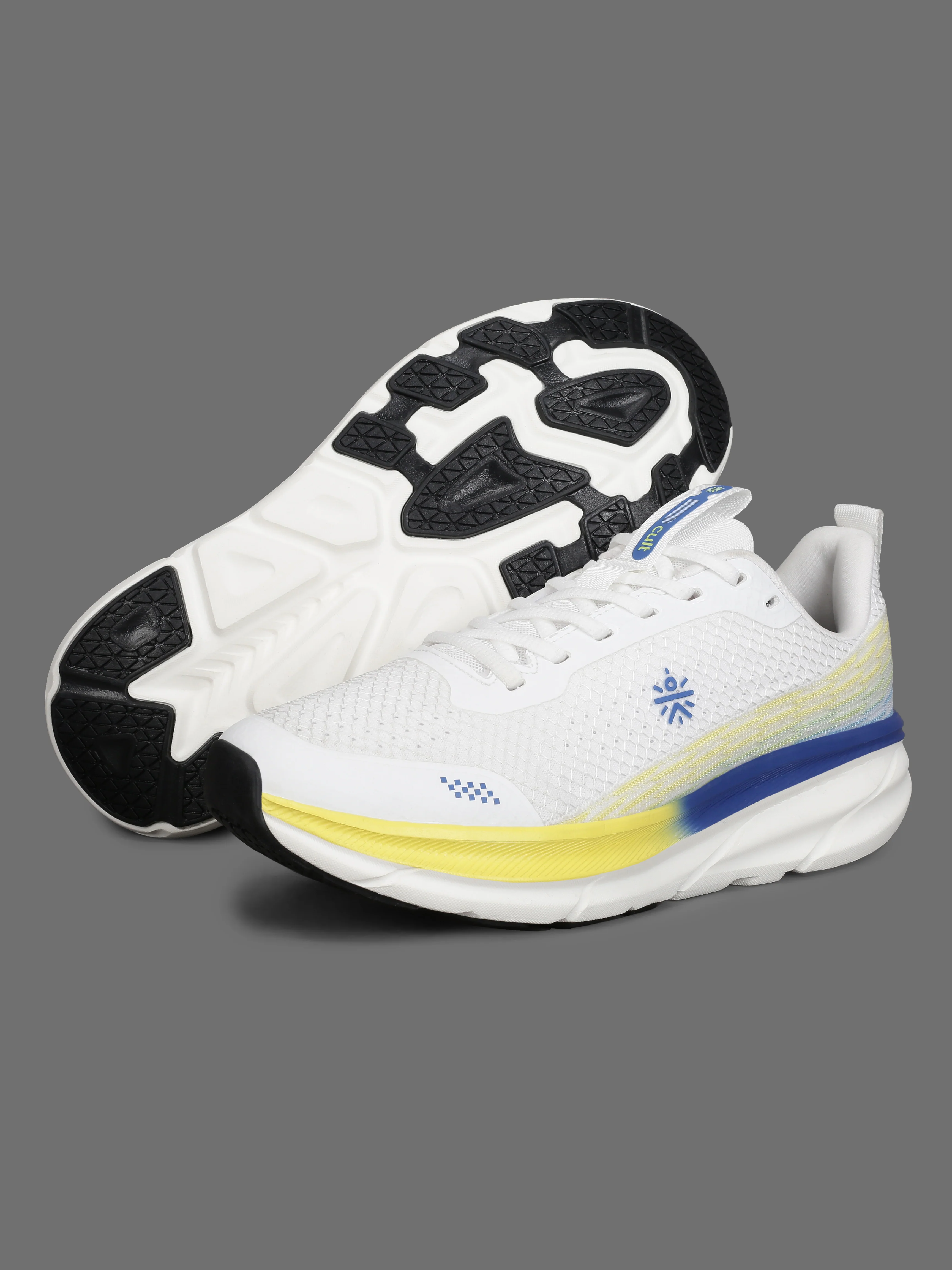 cult Men's Strion Running Shoes - White/Lime Yellow - Image 12