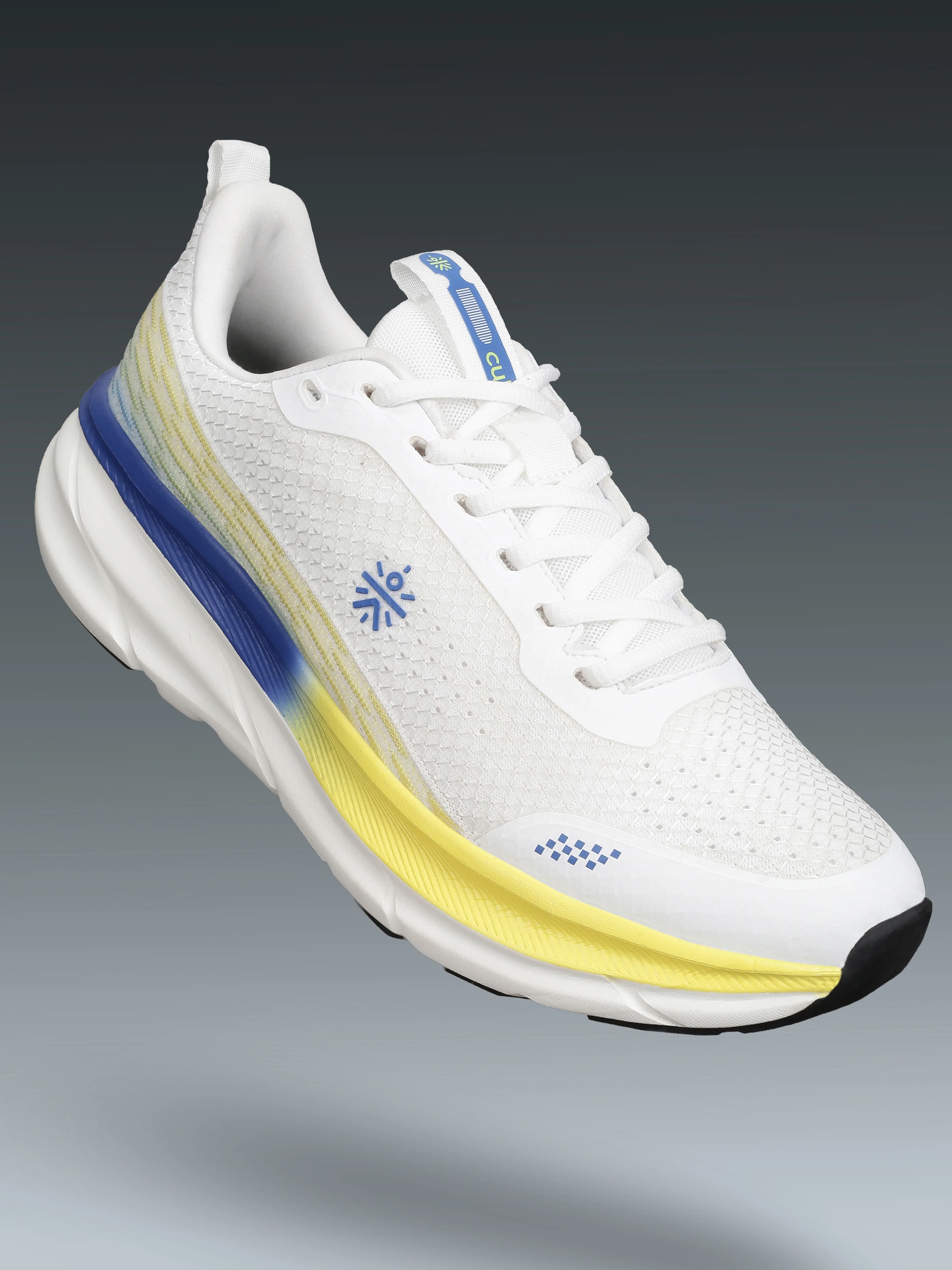 cult Men's Strion Running Shoes - White/Lime Yellow - Image 2