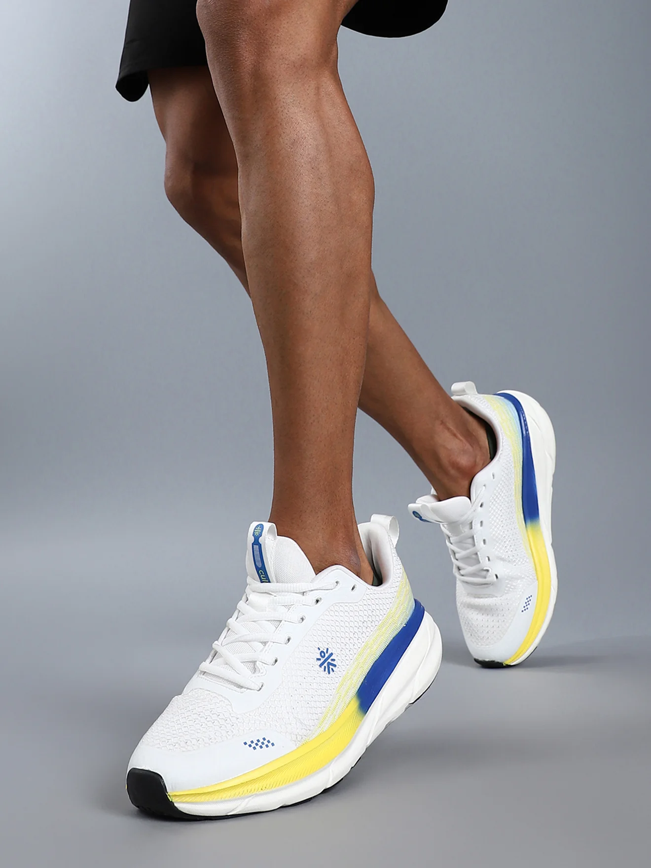 cult Men's Strion Running Shoes - White/Lime Yellow - Image 8