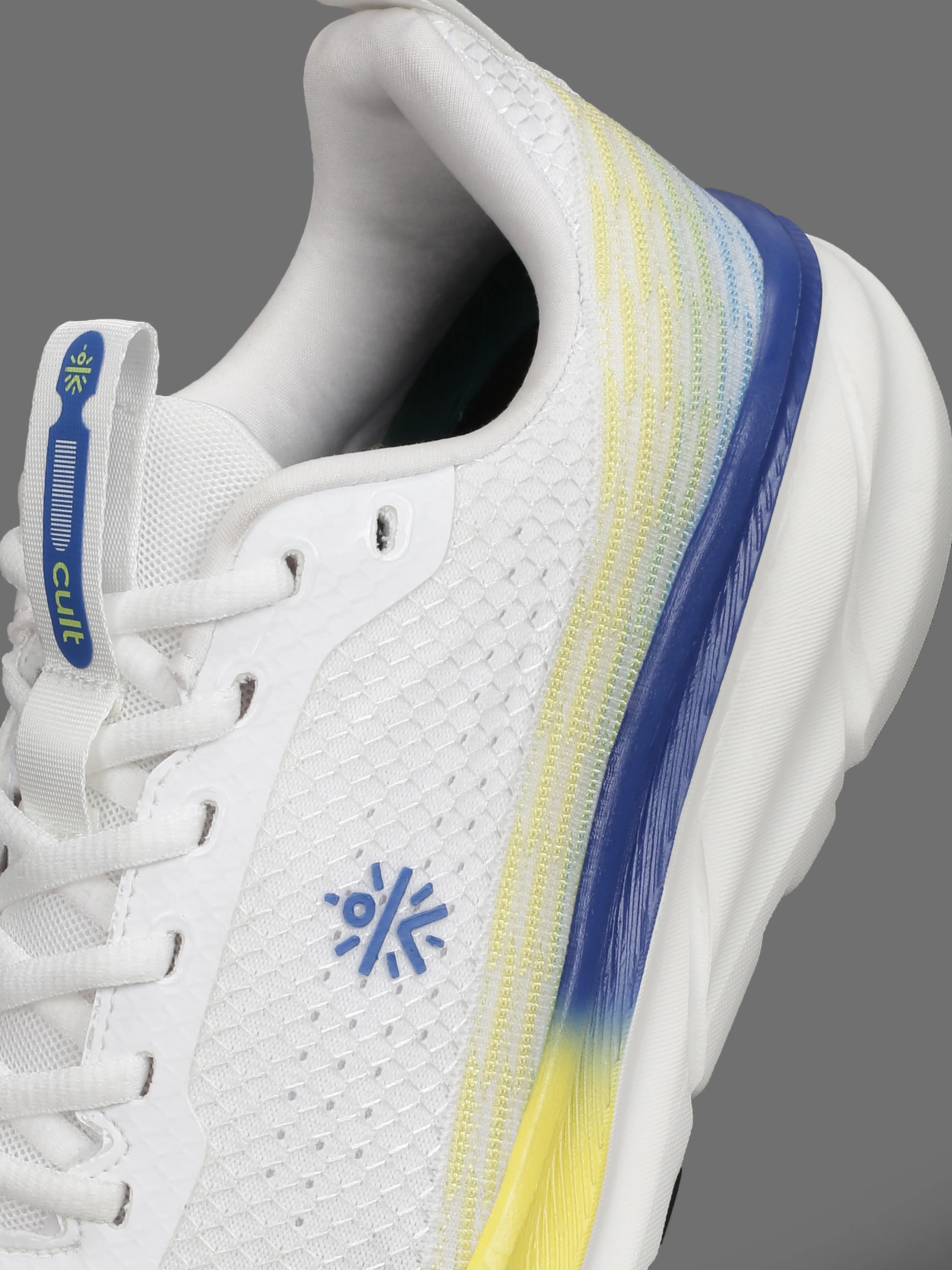 cult Men's Strion Running Shoes - White/Lime Yellow - Image 9