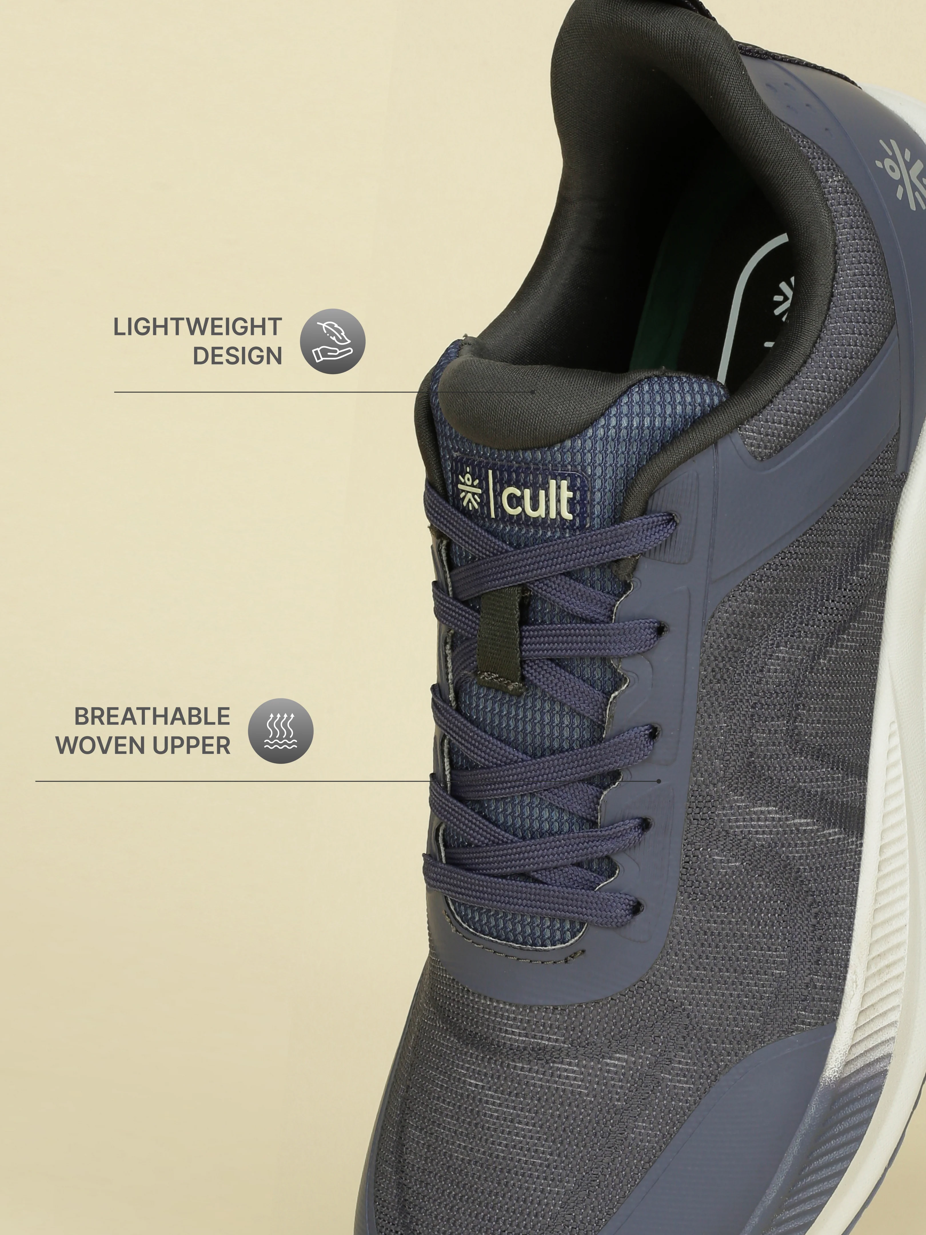 Cult Men's Surge Running Shoes - Blue - Image 5