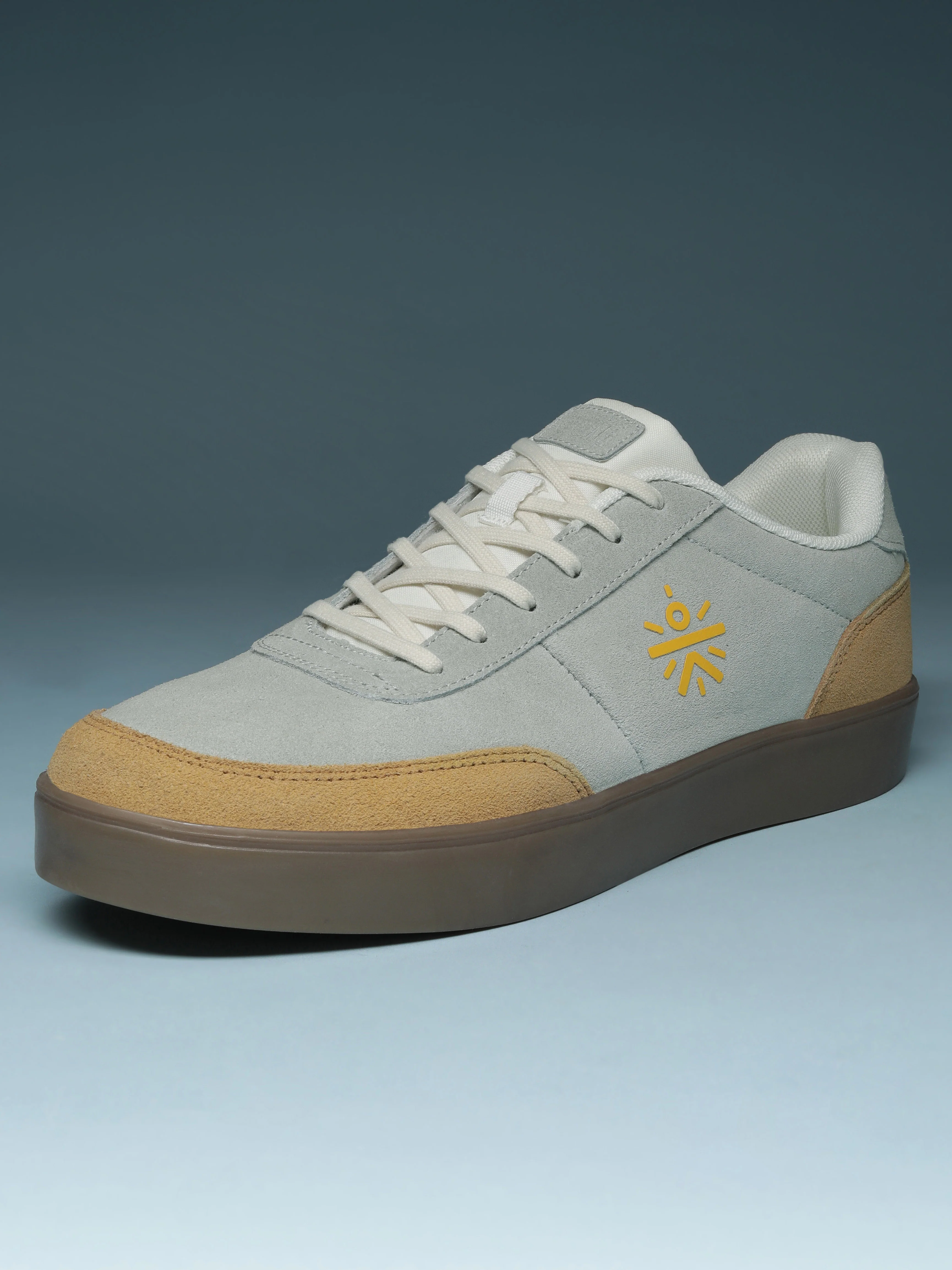 cult Men's Tauros Sneakers - Grey/Mustard - Image 4