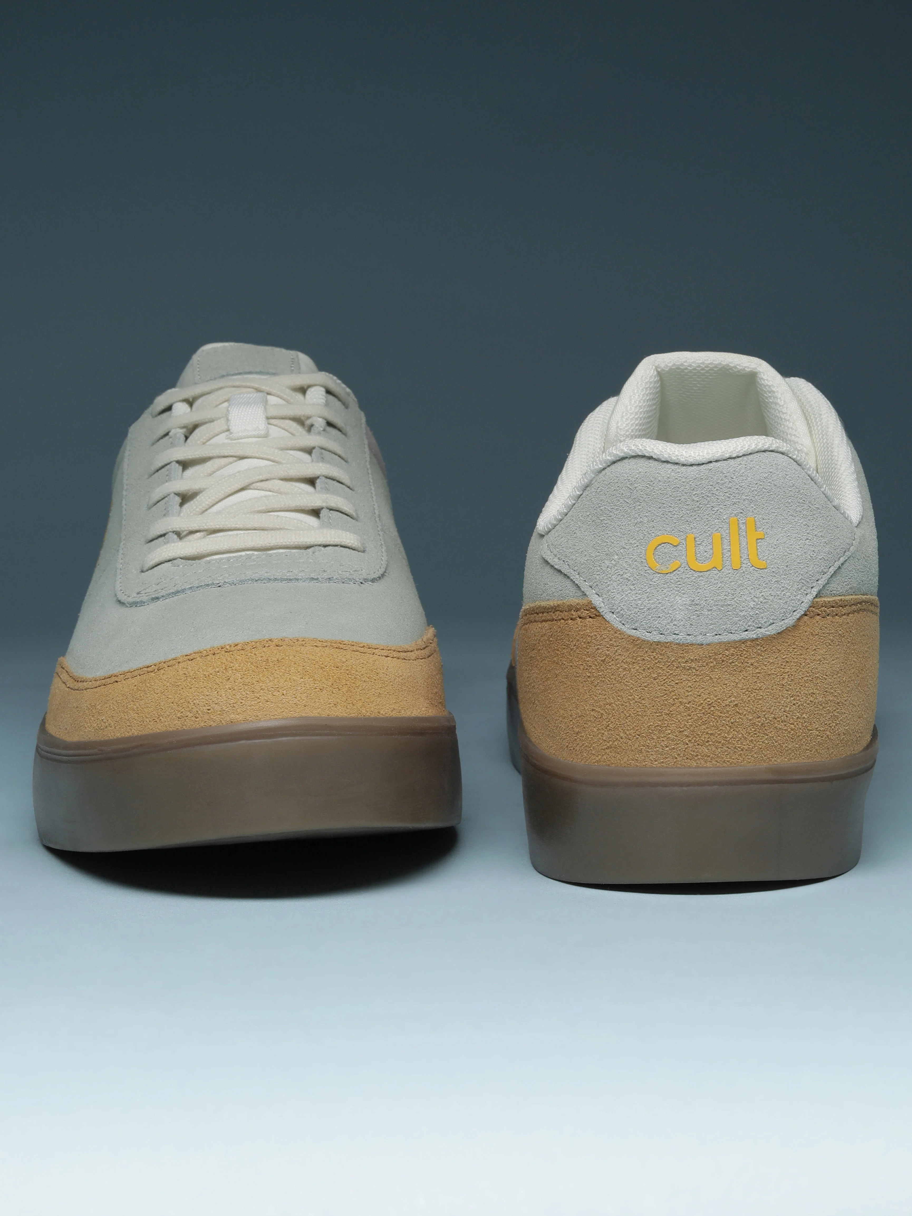 cult Men's Tauros Sneakers - Grey/Mustard - Image 9