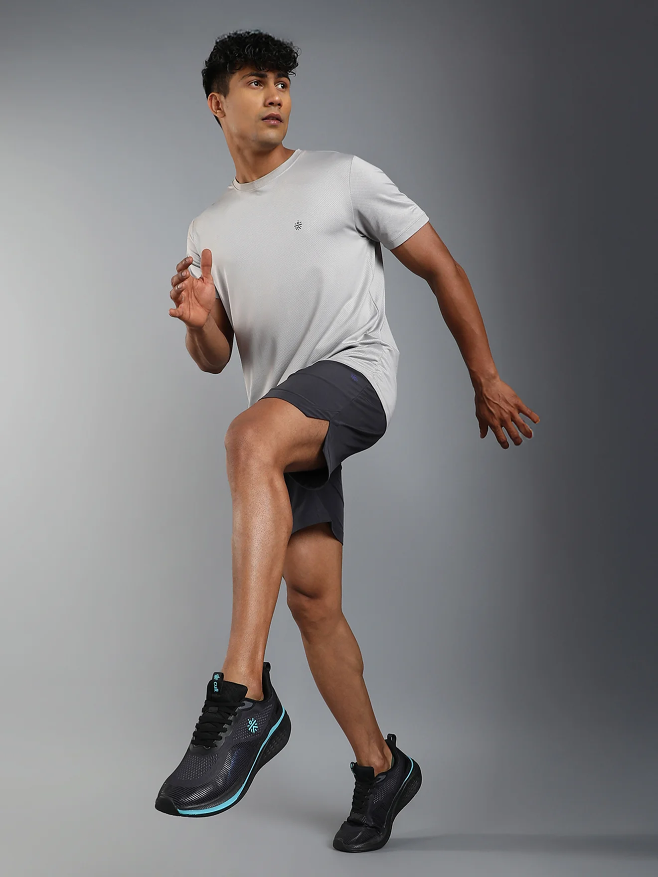 Cult Men's Typhon Running Shoes - Black/Turquoise - Image 2
