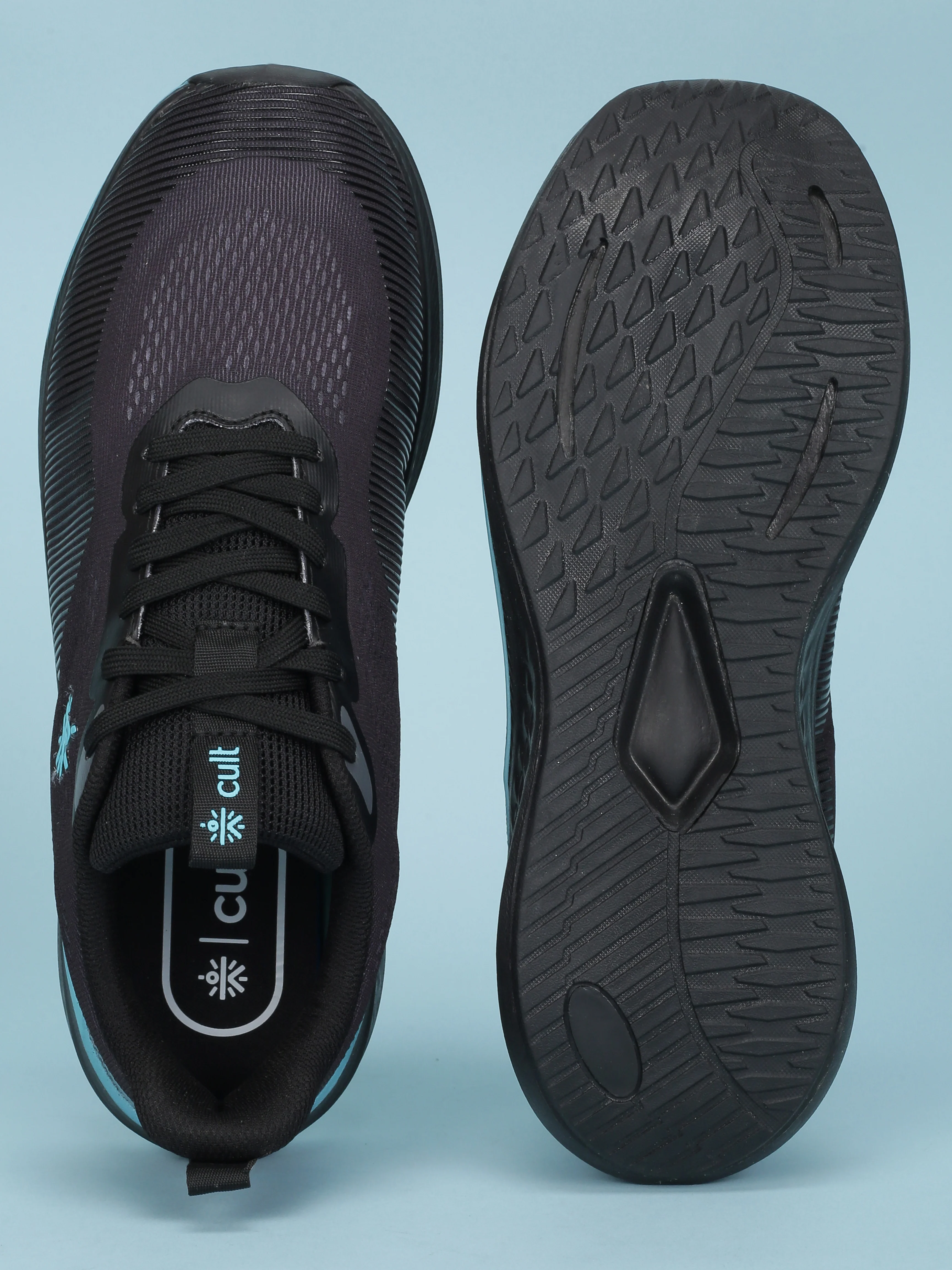 Cult Men's Typhon Running Shoes - Black/Turquoise - Image 7