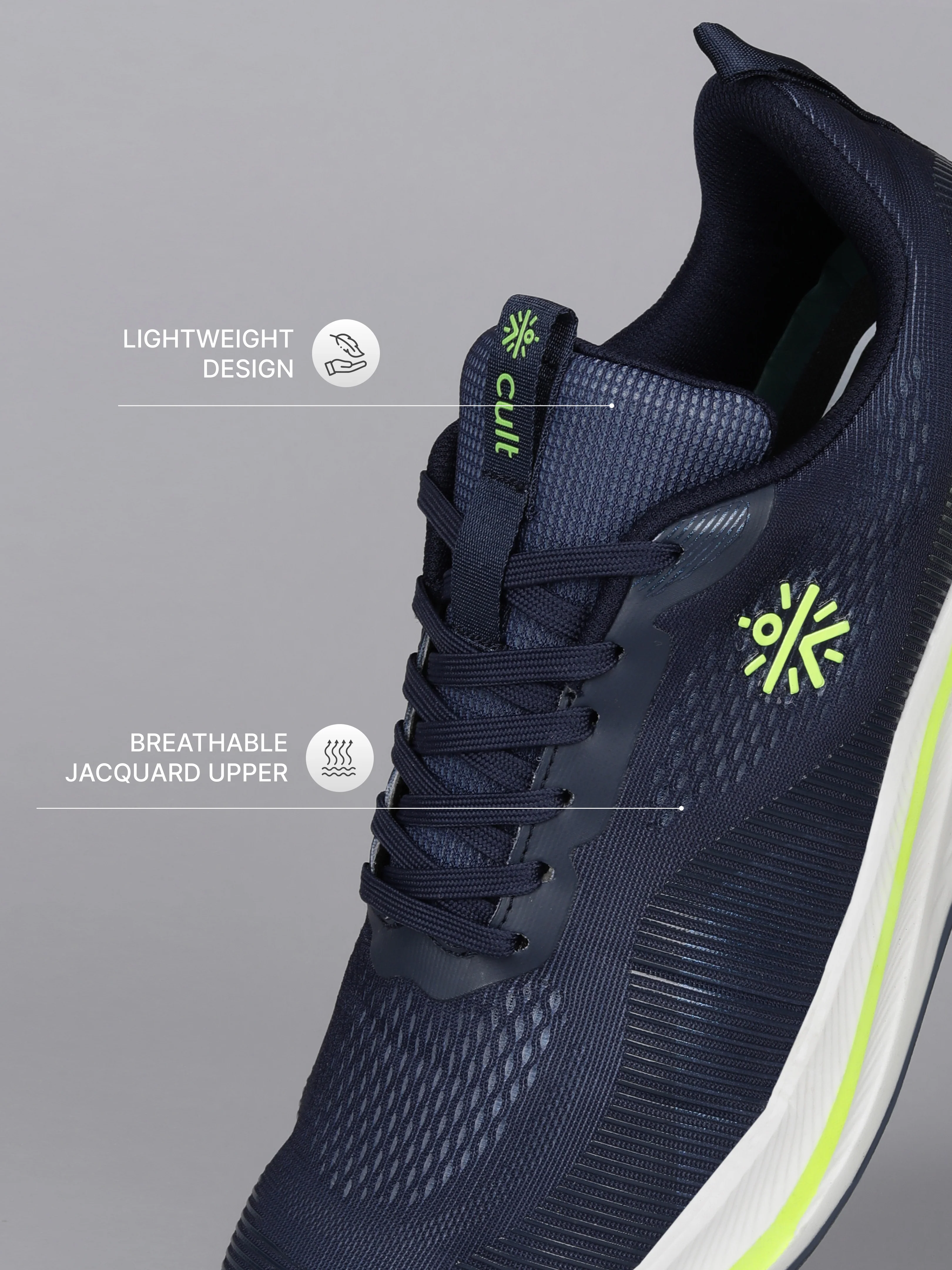 cult Men's Typhon Running Shoes - Navy - Image 4
