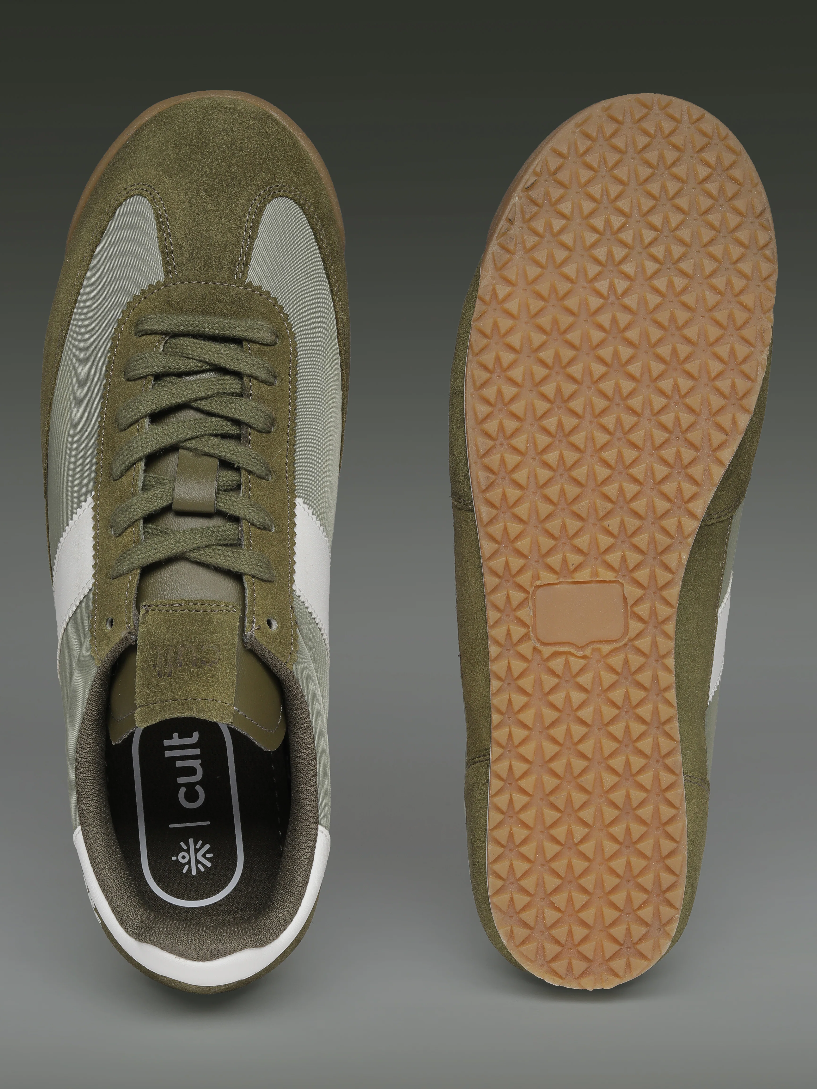 cult Men's UrbanEdge Sneakers - Sage Green/White - Image 9