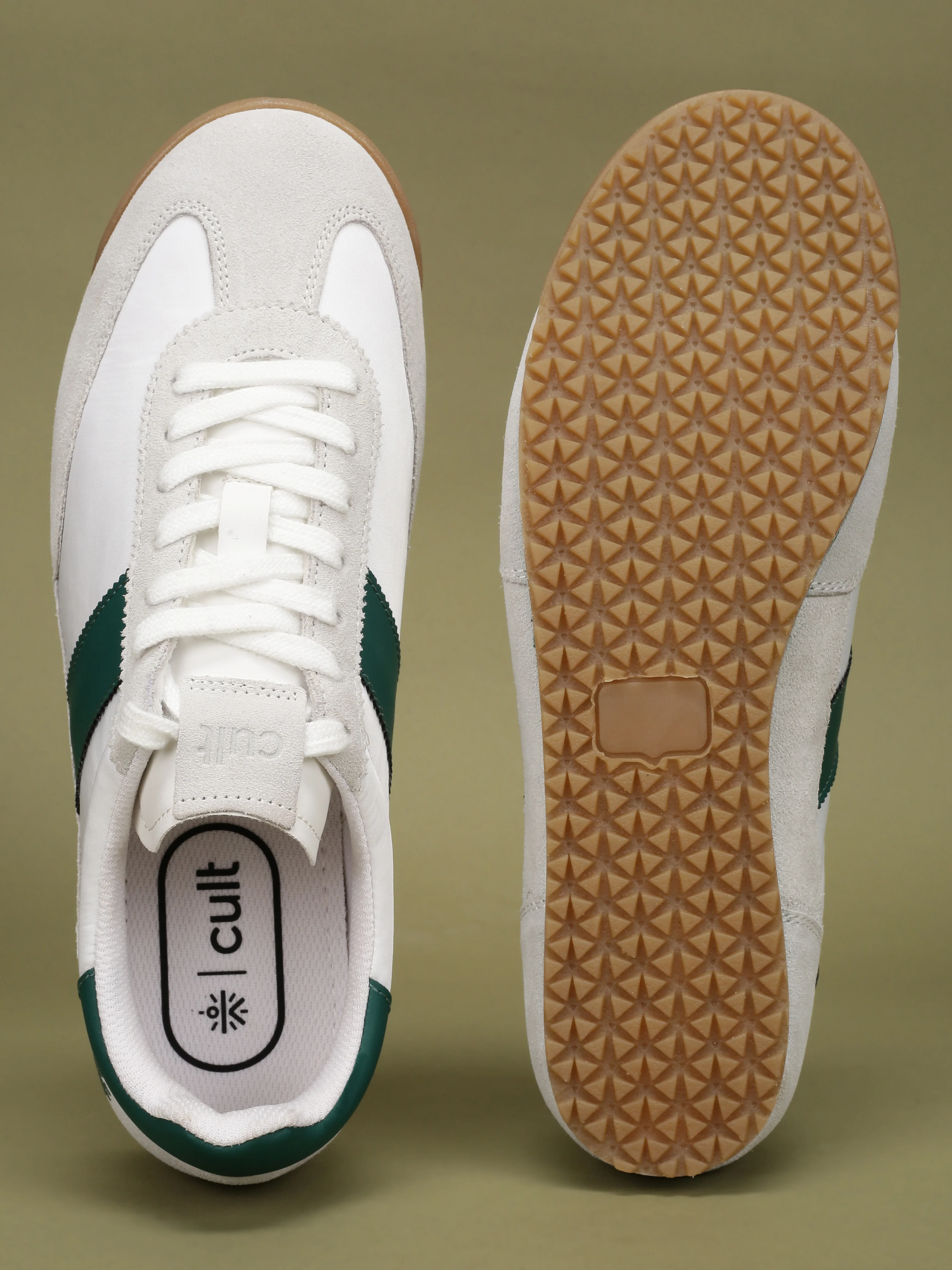 cult Men's UrbanEdge Sneakers - White/Green - Image 8