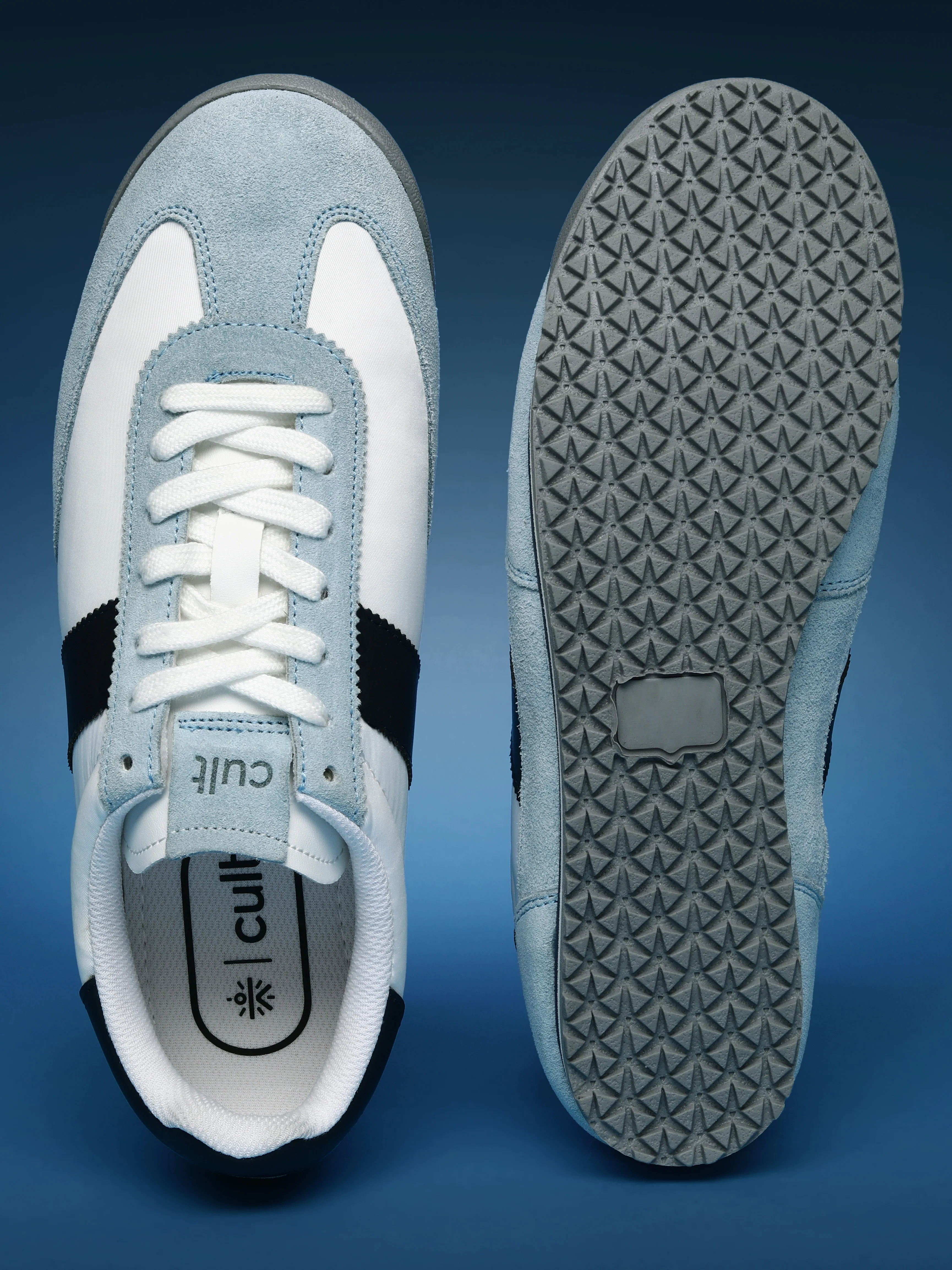 cult Men's UrbanEdge Sneakers - White/Ice Blue - Image 9