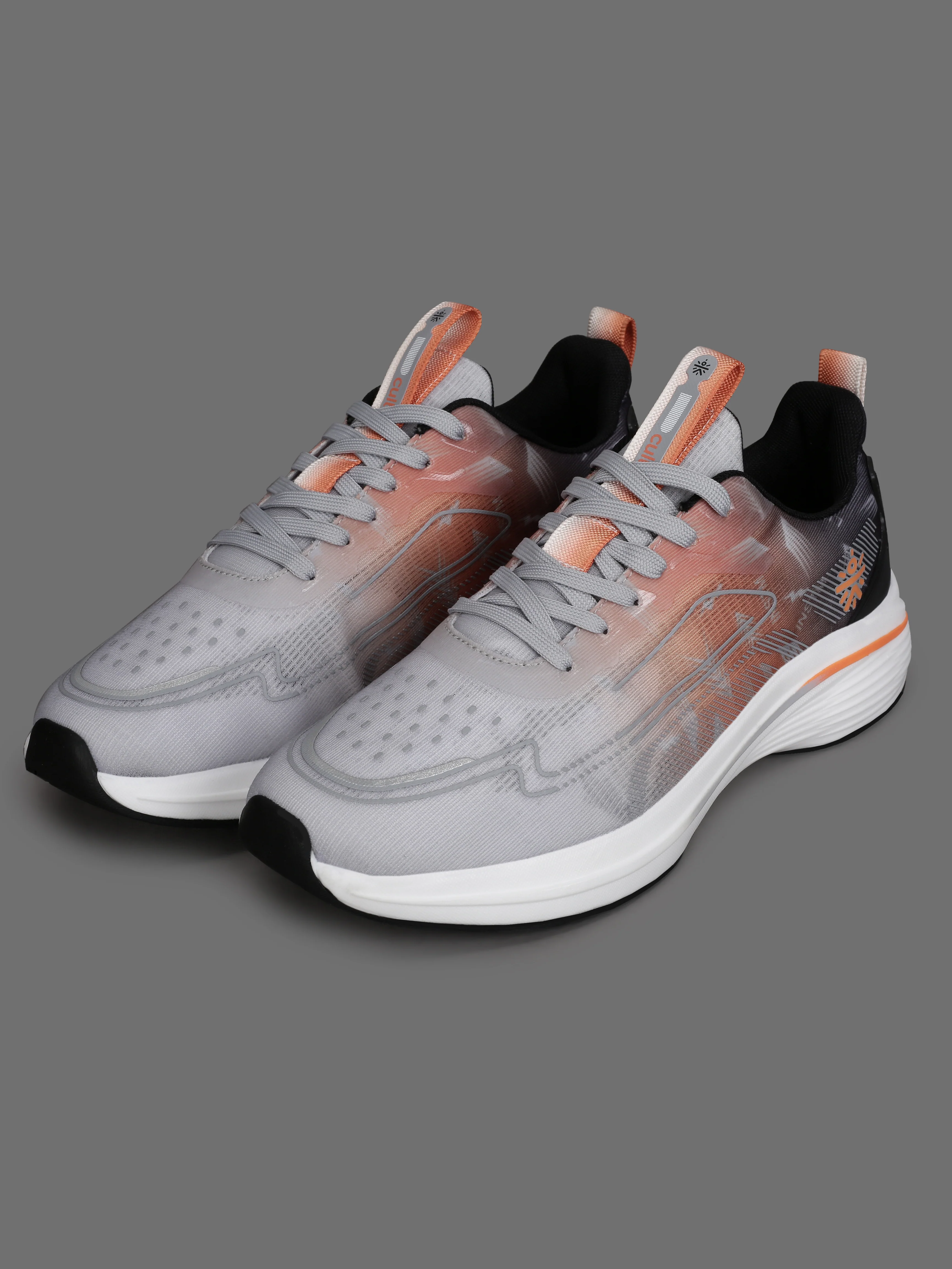 cult Men's Xypher Running Shoes - D.Grey/Orange - Image 10