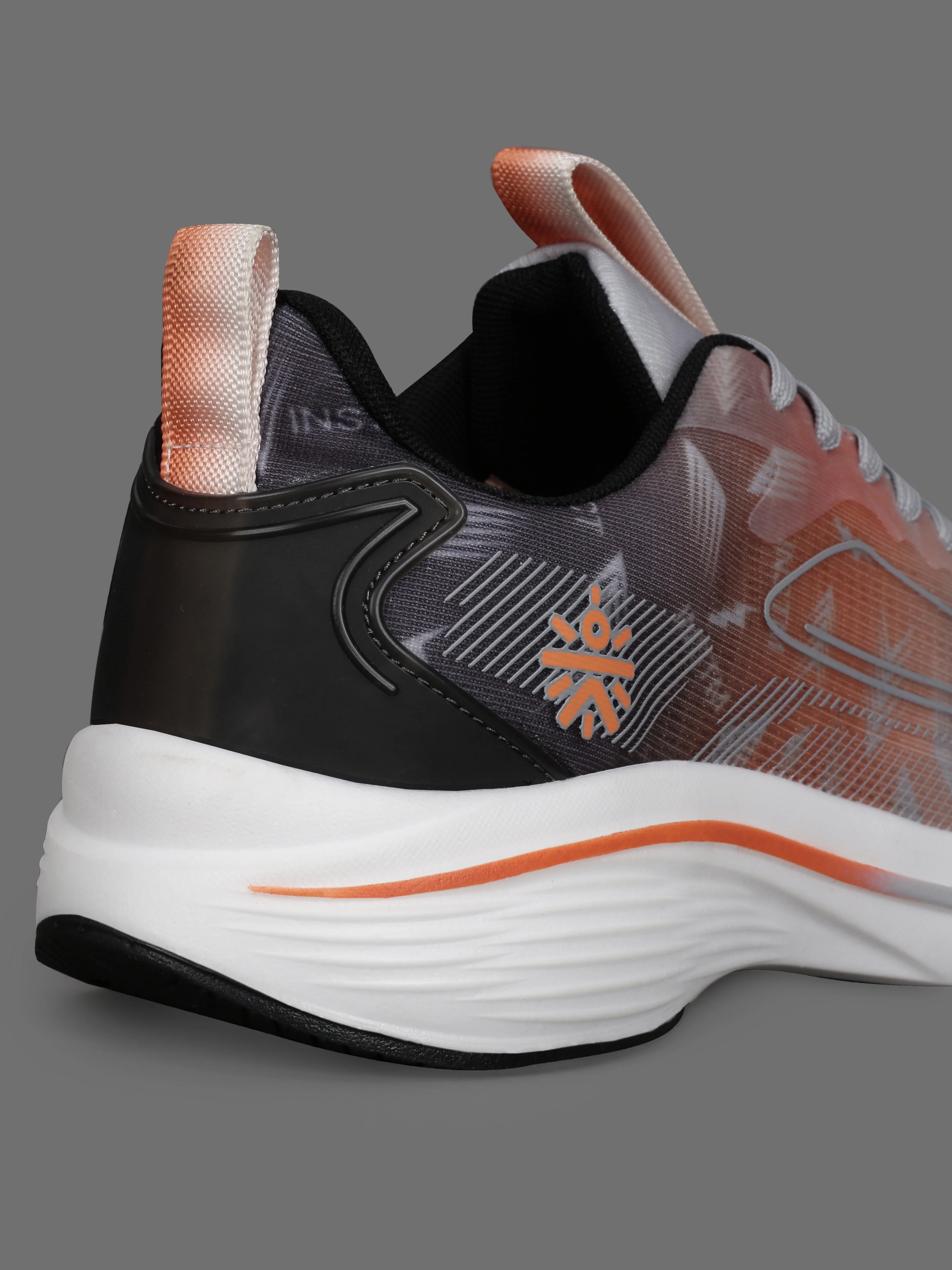 cult Men's Xypher Running Shoes - D.Grey/Orange - Image 11