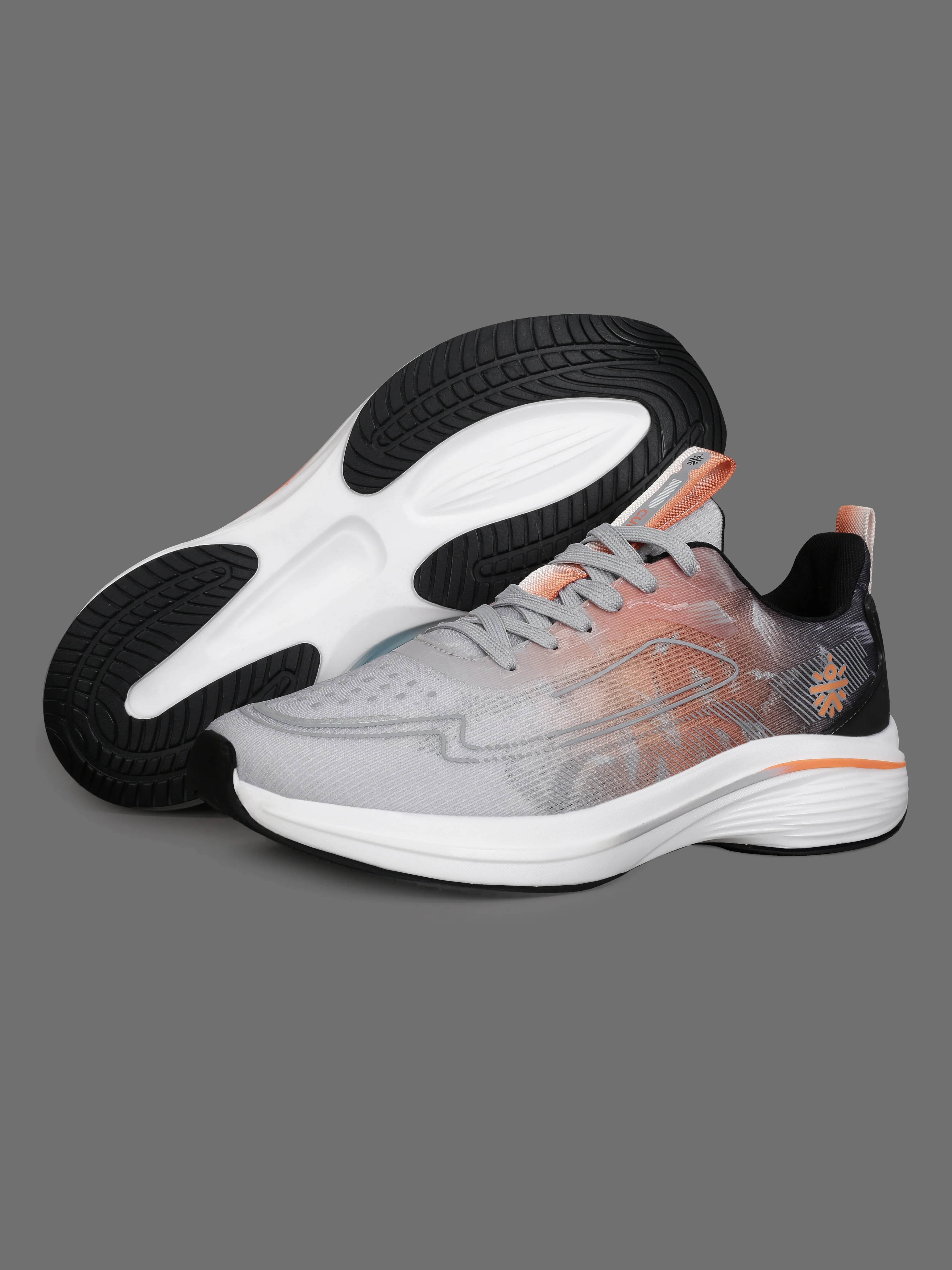 cult Men's Xypher Running Shoes - D.Grey/Orange - Image 12