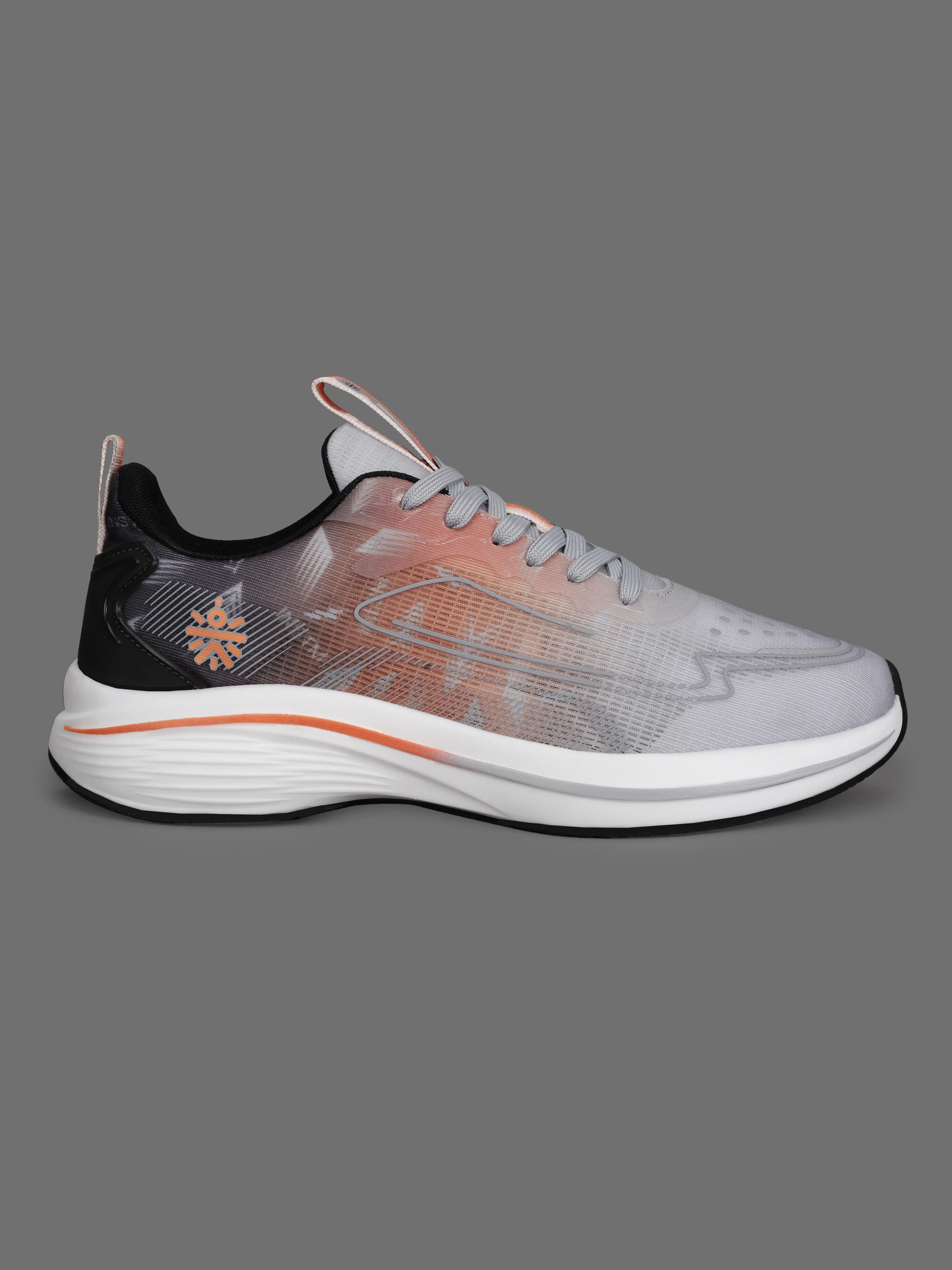 cult Men's Xypher Running Shoes - D.Grey/Orange - Image 4