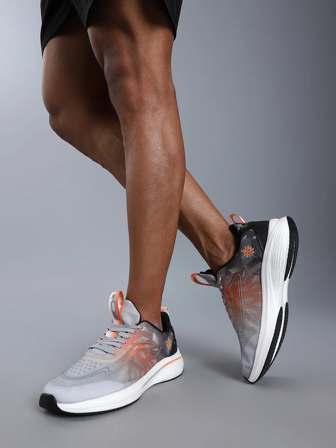 cult Men's Xypher Running Shoes - D.Grey/Orange - Image 5