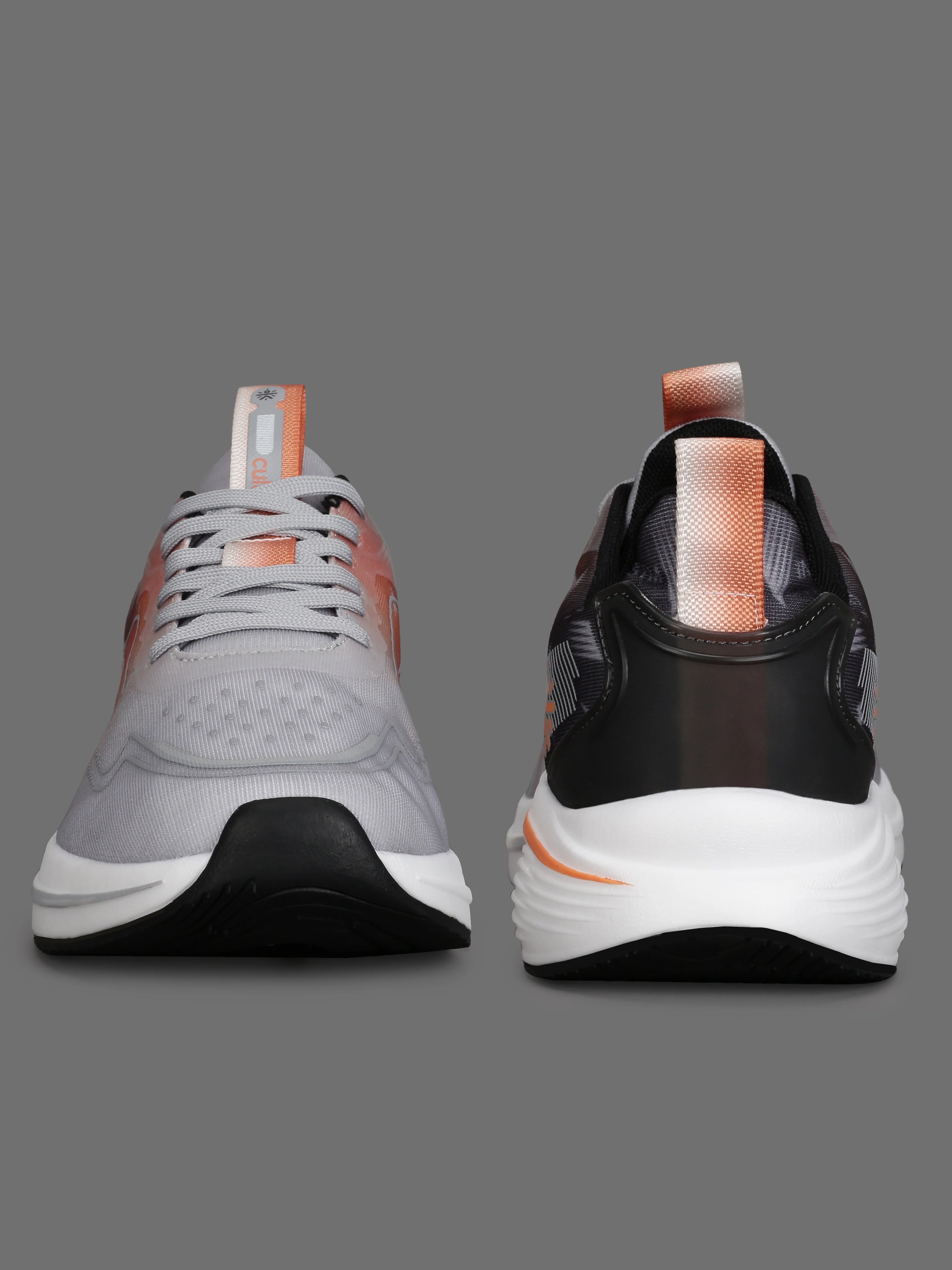 cult Men's Xypher Running Shoes - D.Grey/Orange - Image 8