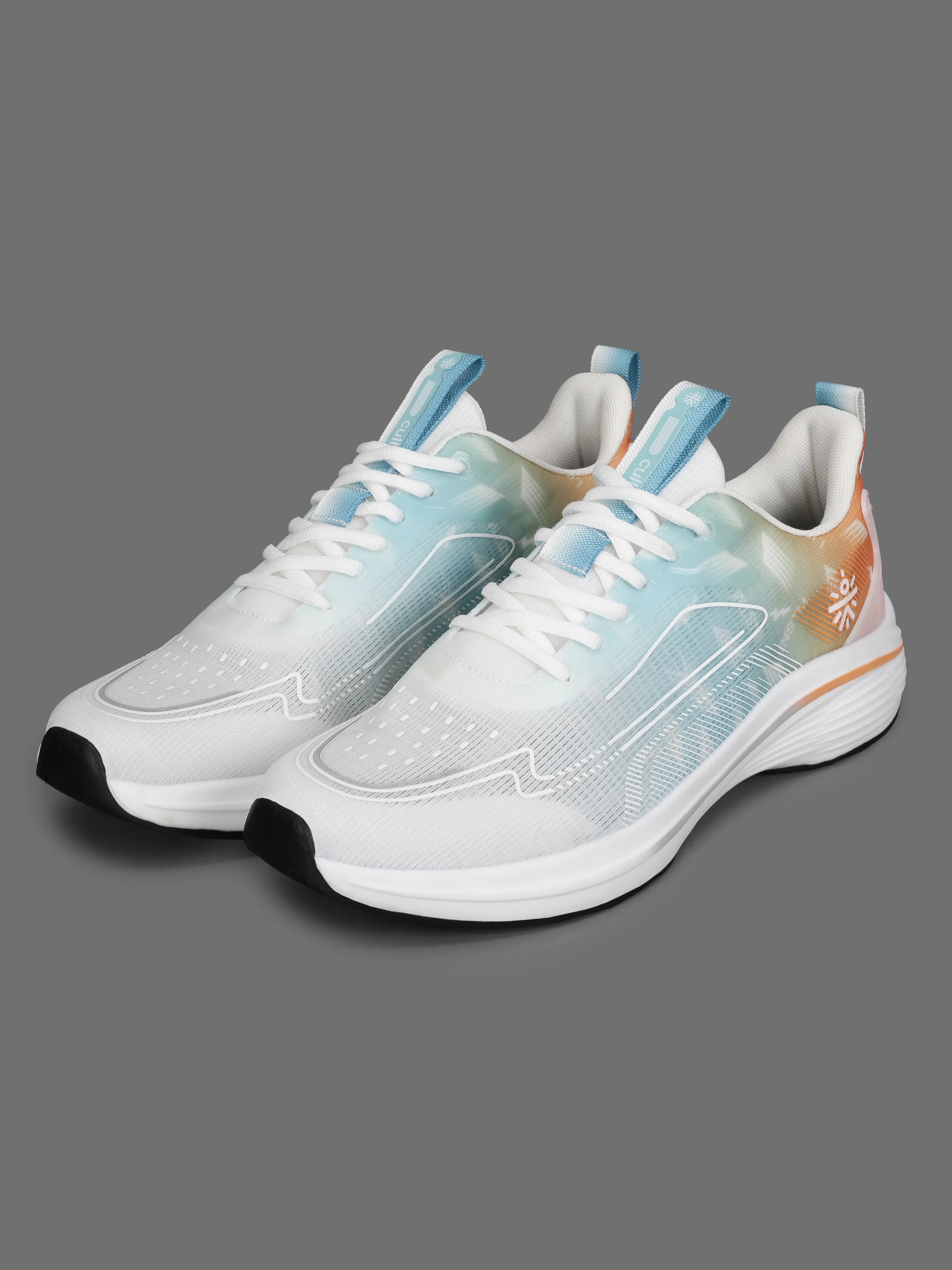 cult Men's Xypher Running Shoes - White/Orange - Image 10