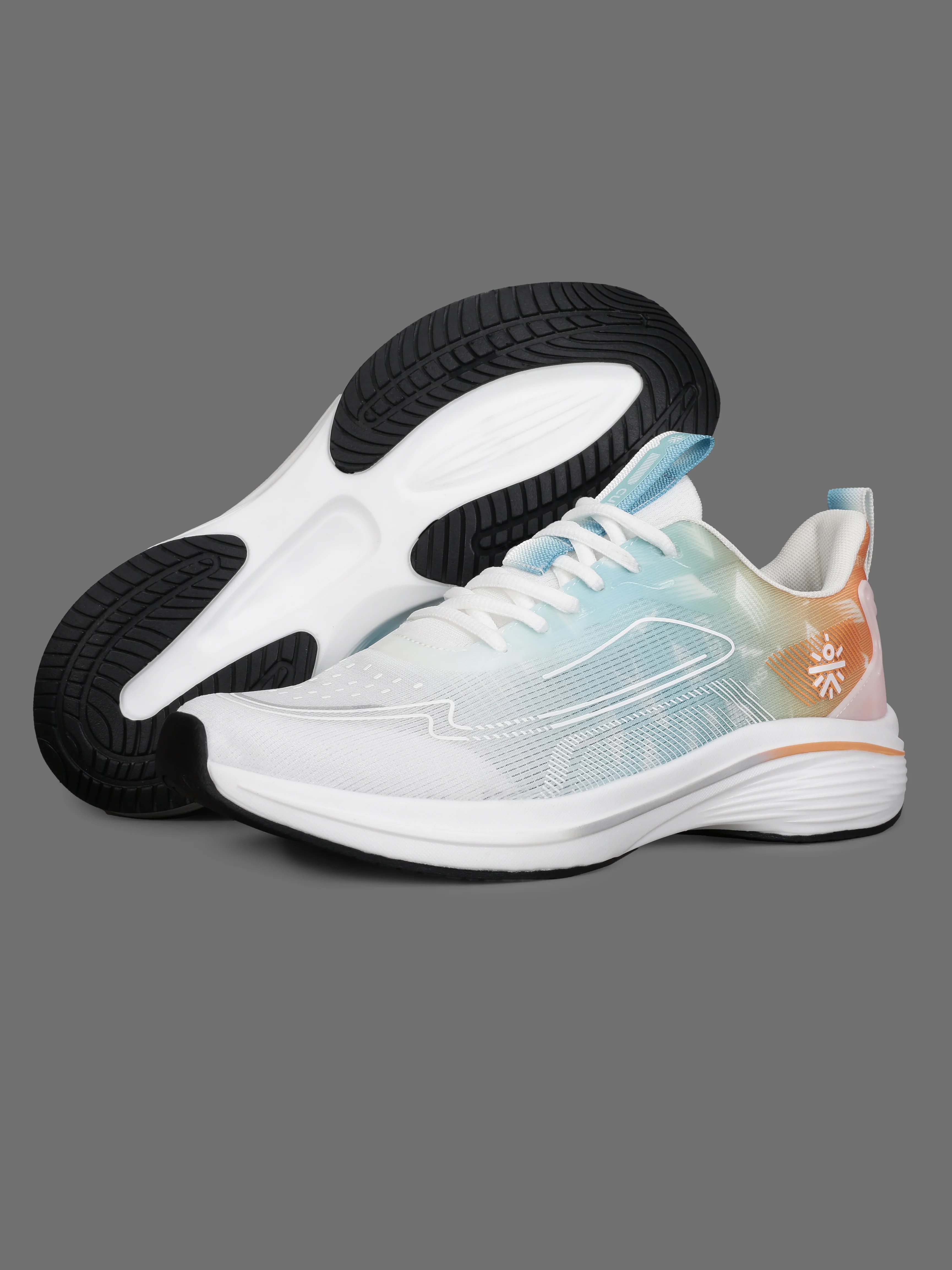 cult Men's Xypher Running Shoes - White/Orange - Image 12