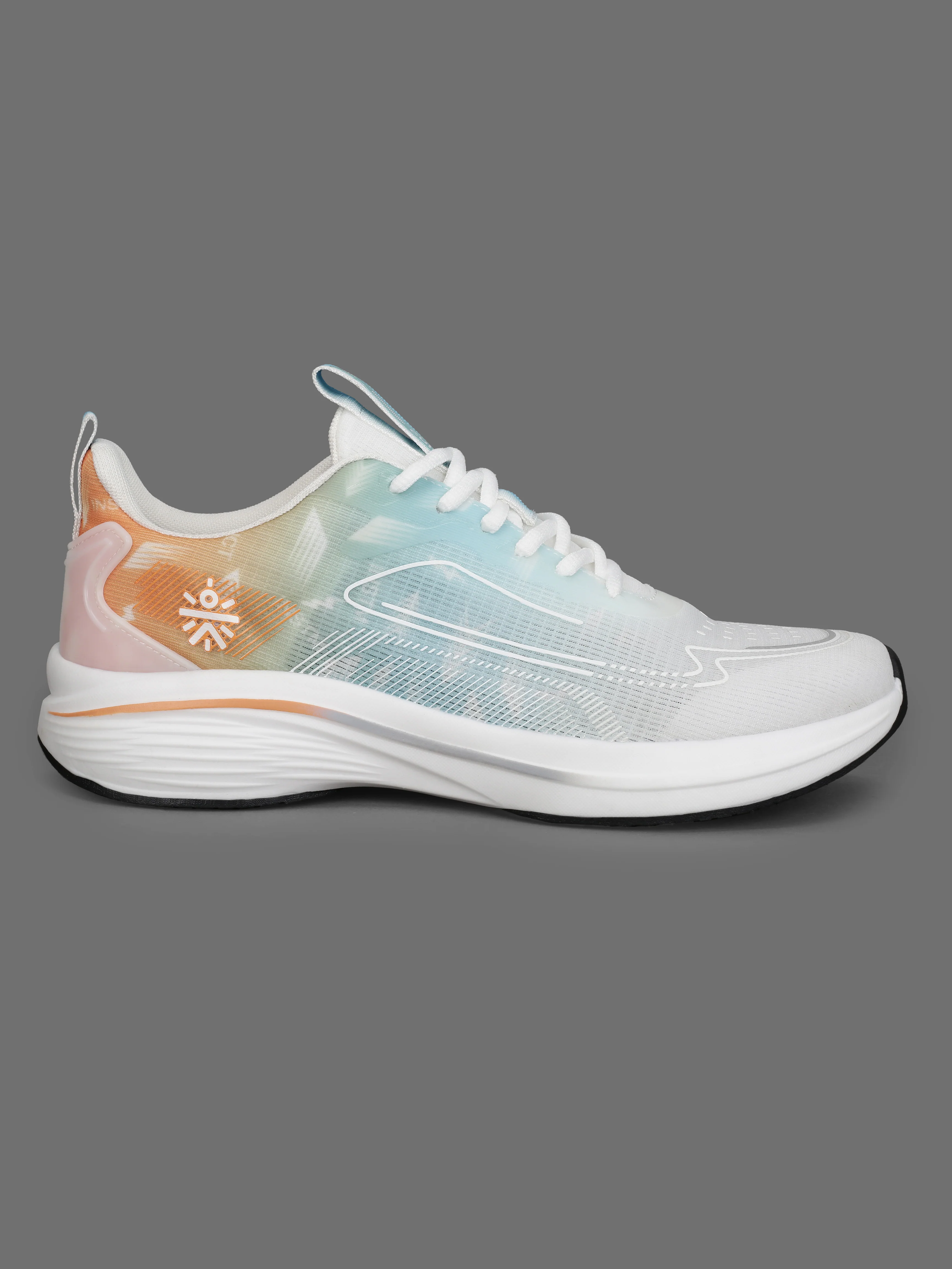 cult Men's Xypher Running Shoes - White/Orange - Image 2