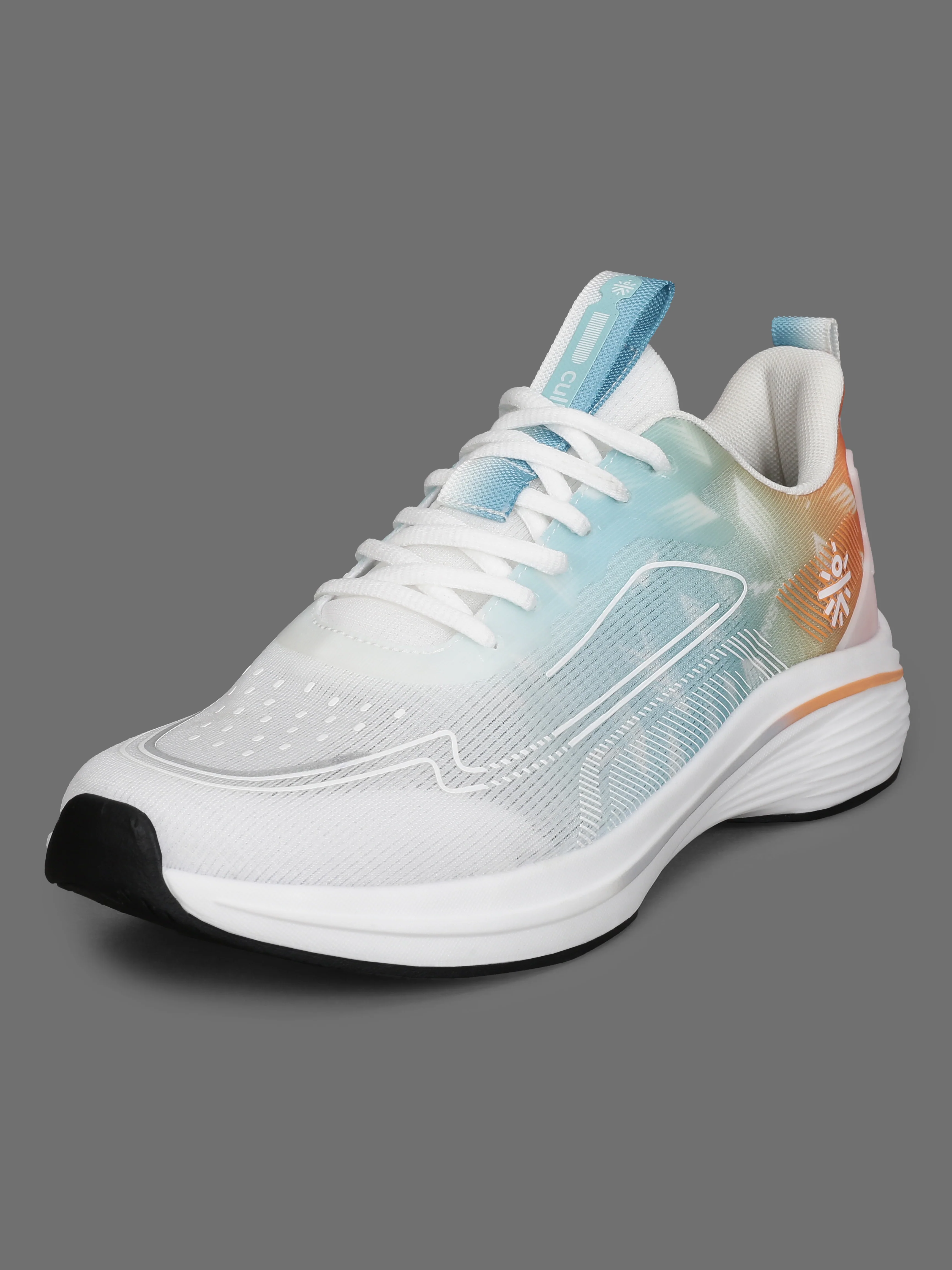 cult Men's Xypher Running Shoes - White/Orange - Image 4