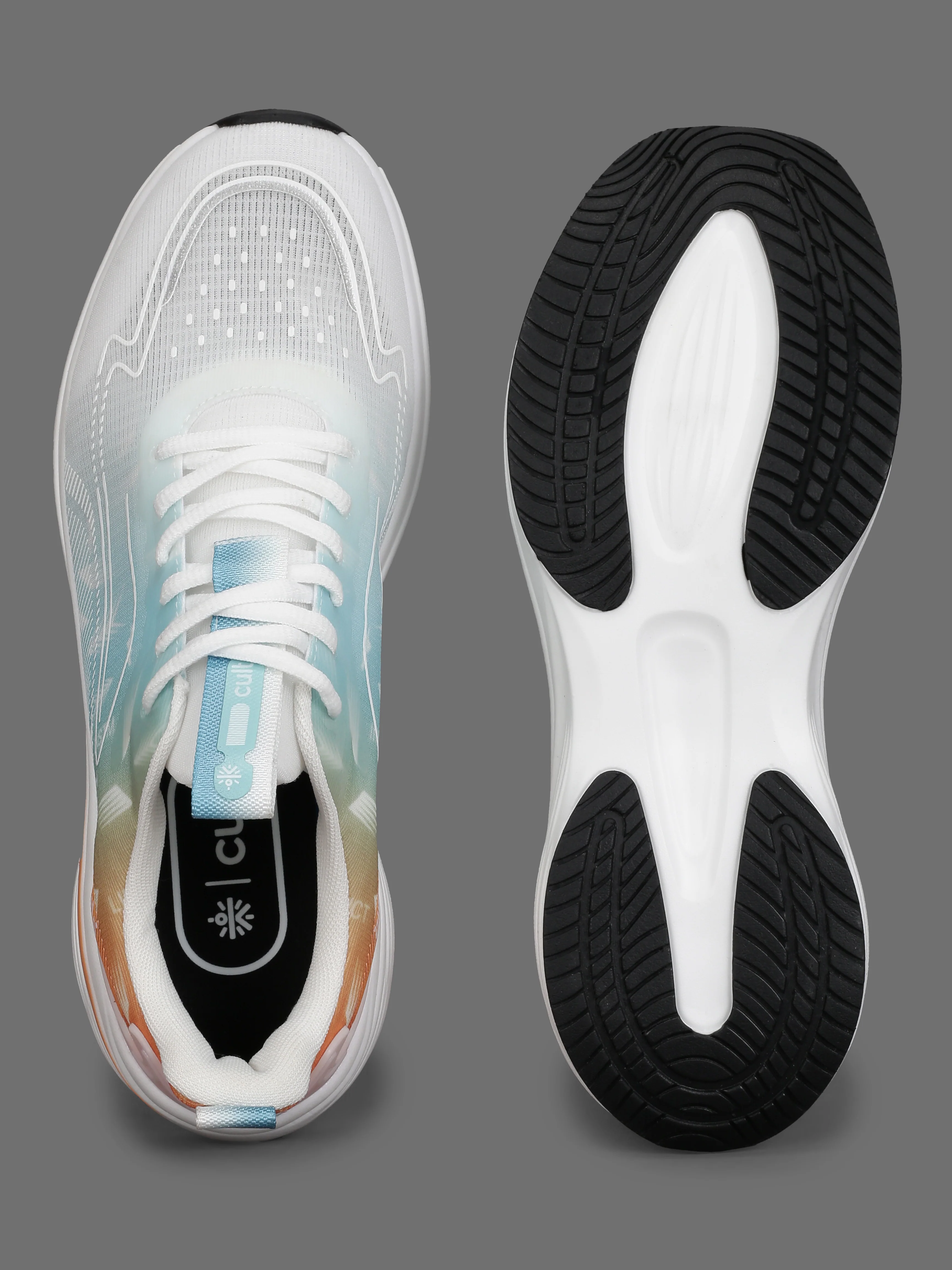cult Men's Xypher Running Shoes - White/Orange - Image 6